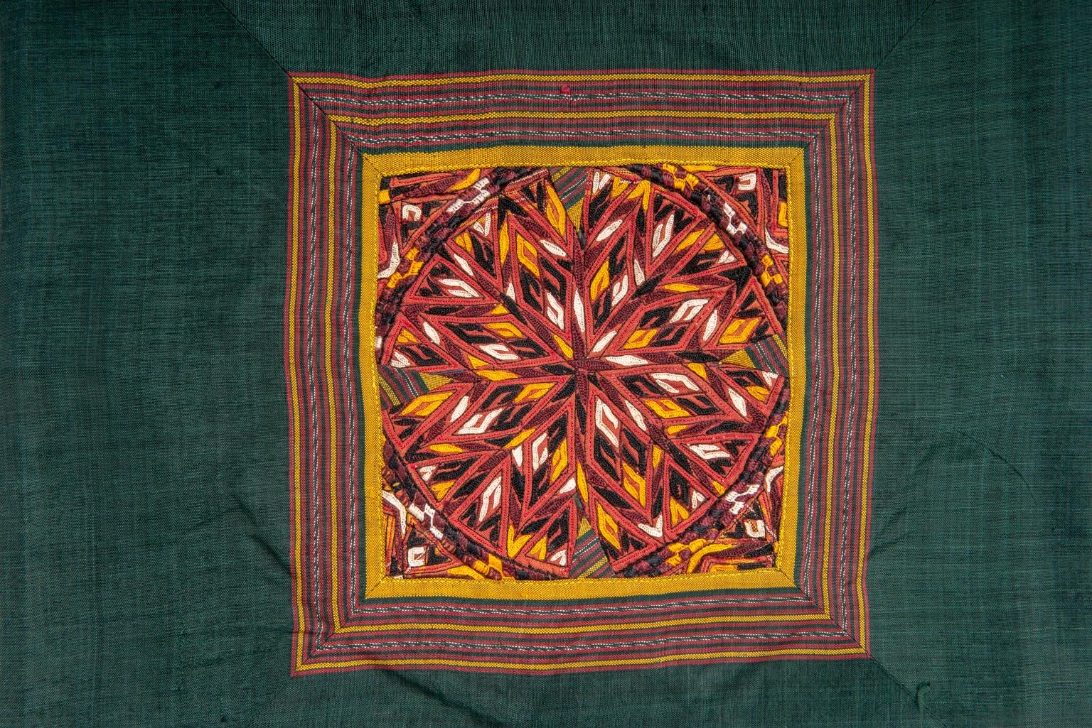 20th Century Silk Uzbek Ikat Pillows