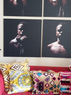 Handwoven Silk Velvet Ikat Cushion - V337