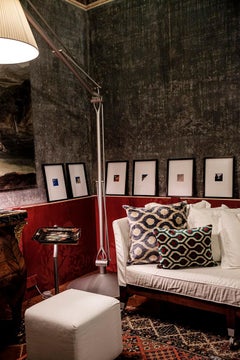 Handwoven Silk Velvet Ikat Cushion - V425