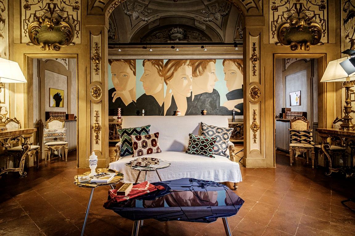 Turco Cuscino Ikat in velluto di seta intrecciato a mano - V425 in vendita