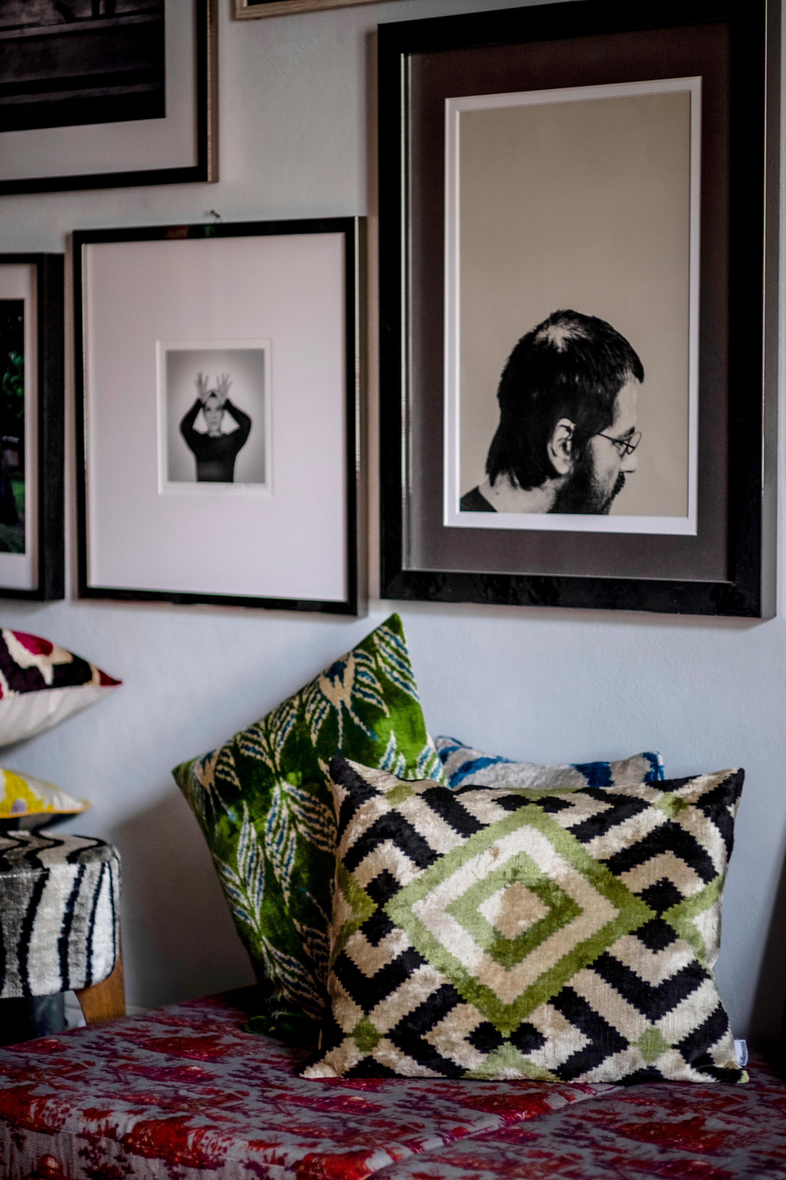 Other Silk Velvet Green Square Pillow