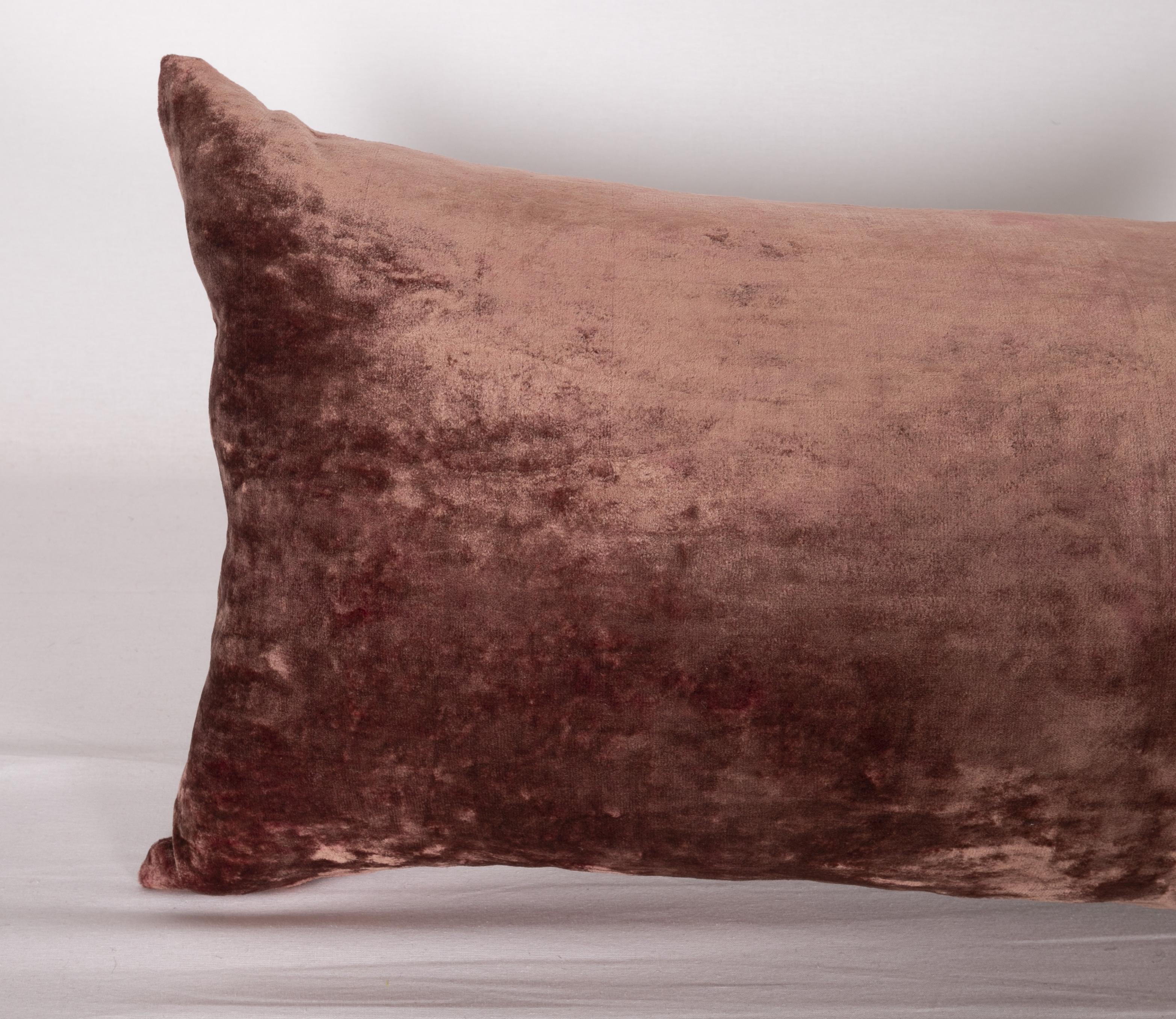 Woven Silk Velvet Pillow Case Made from an Early 20th Century Uzbek Velvet