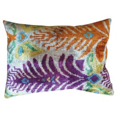 Coussin rectangulaire en velours de soie #28