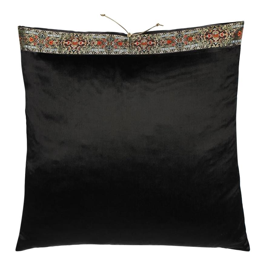 Tisa Black Silk Pillow For Sale at 1stDibs
