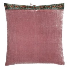 Silk Velvet Throw Pillow Mauve Mist