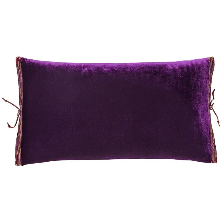 Silk Velvet Throw Pillow Plum For Sale at 1stDibs | plum velvet throw ...