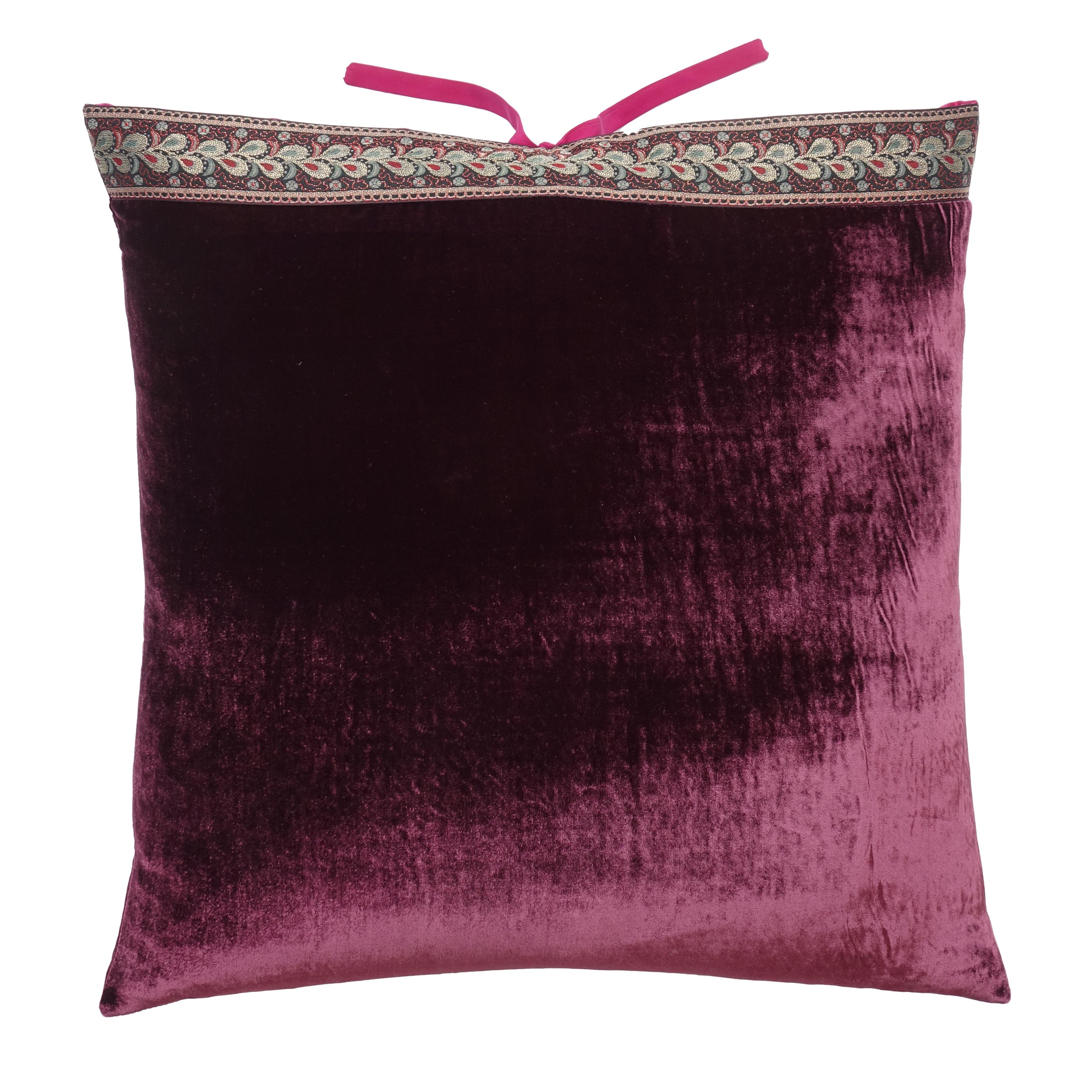 Almohada de terciopelo de seda Shiraz 20x20 en venta