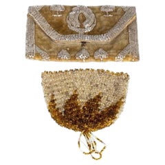 Silk wallet and purse - 19th century