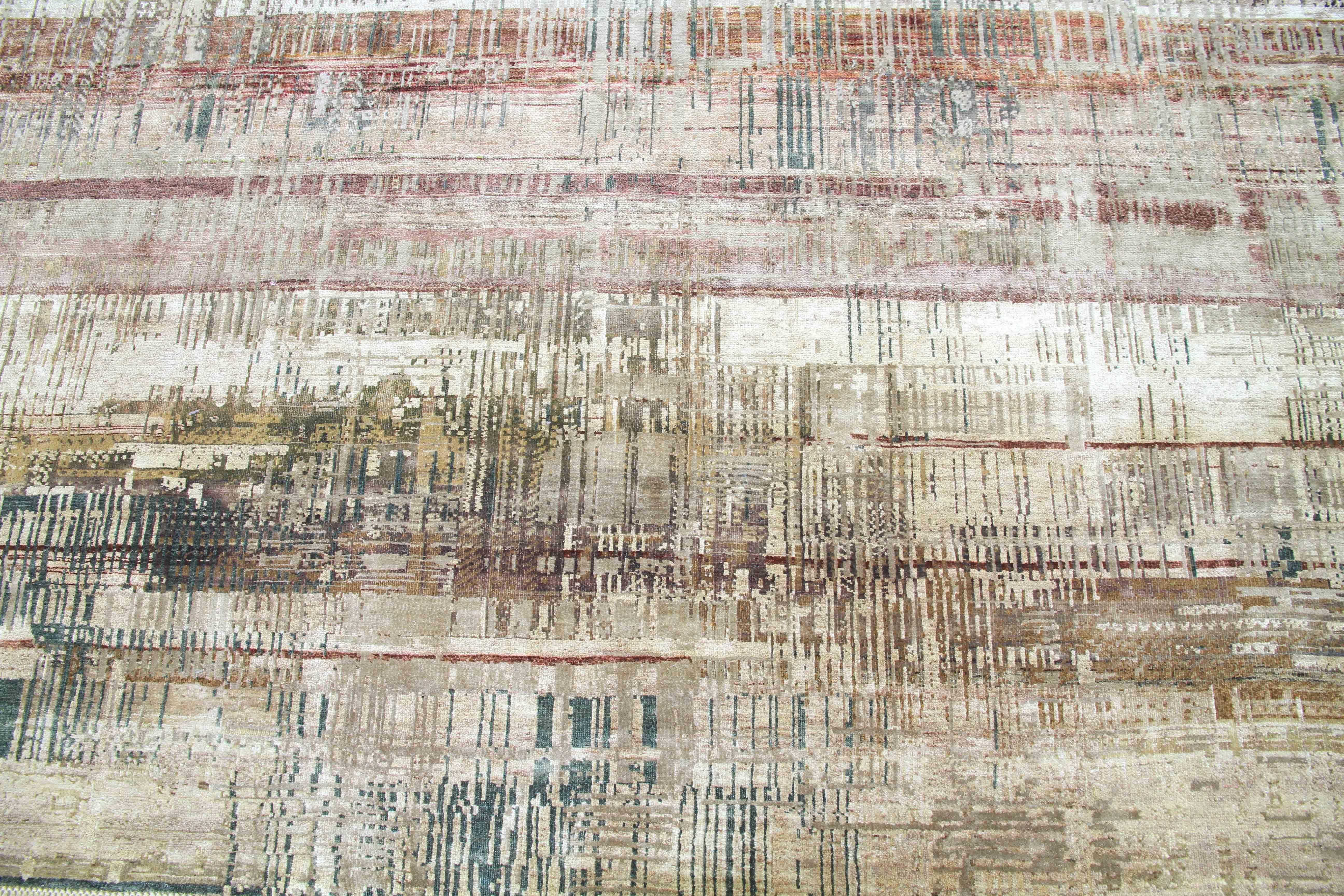 Hand-Knotted Silk & Wool Rug - 7'10