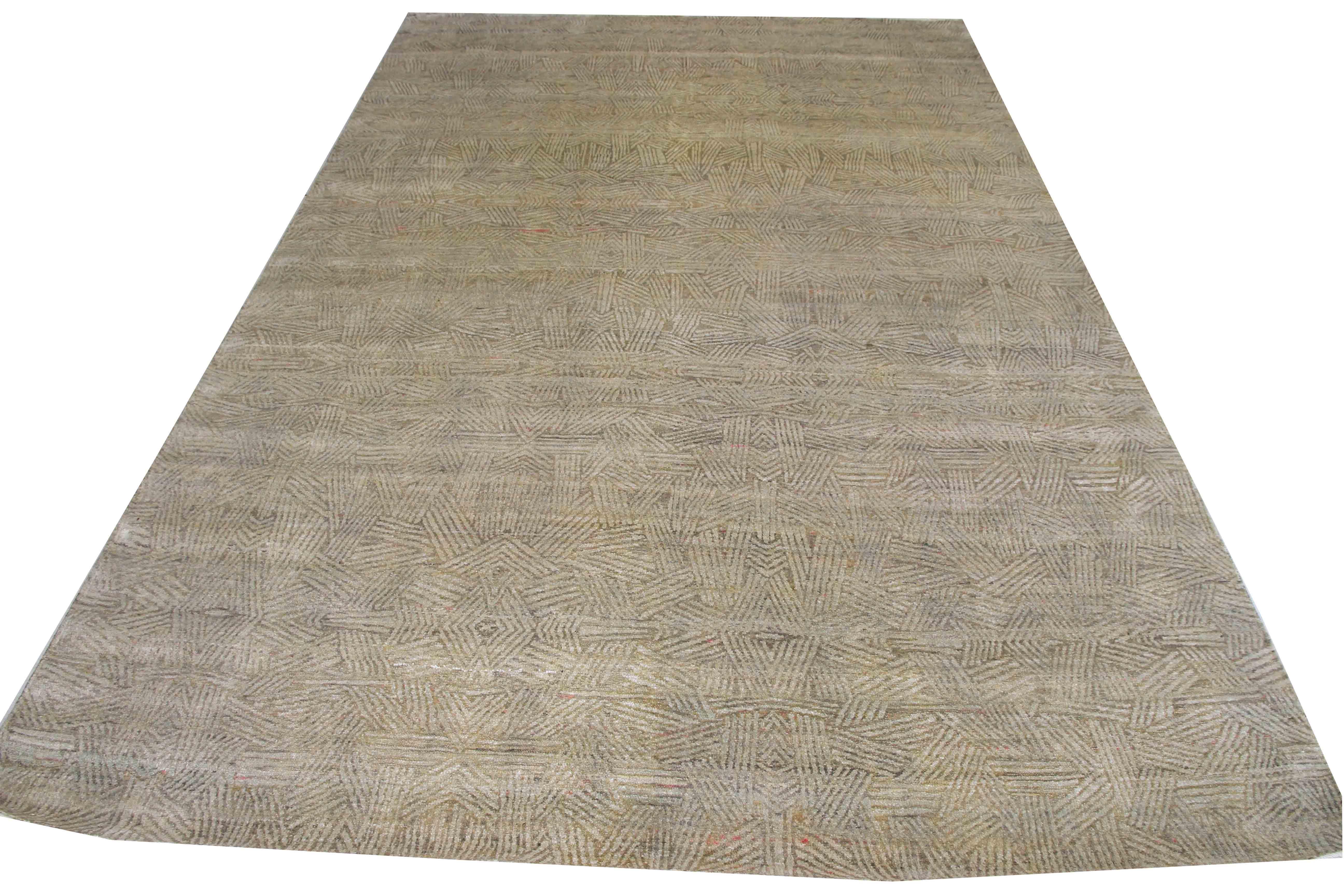 Hand-Knotted Silk & Wool Rug - 7'11