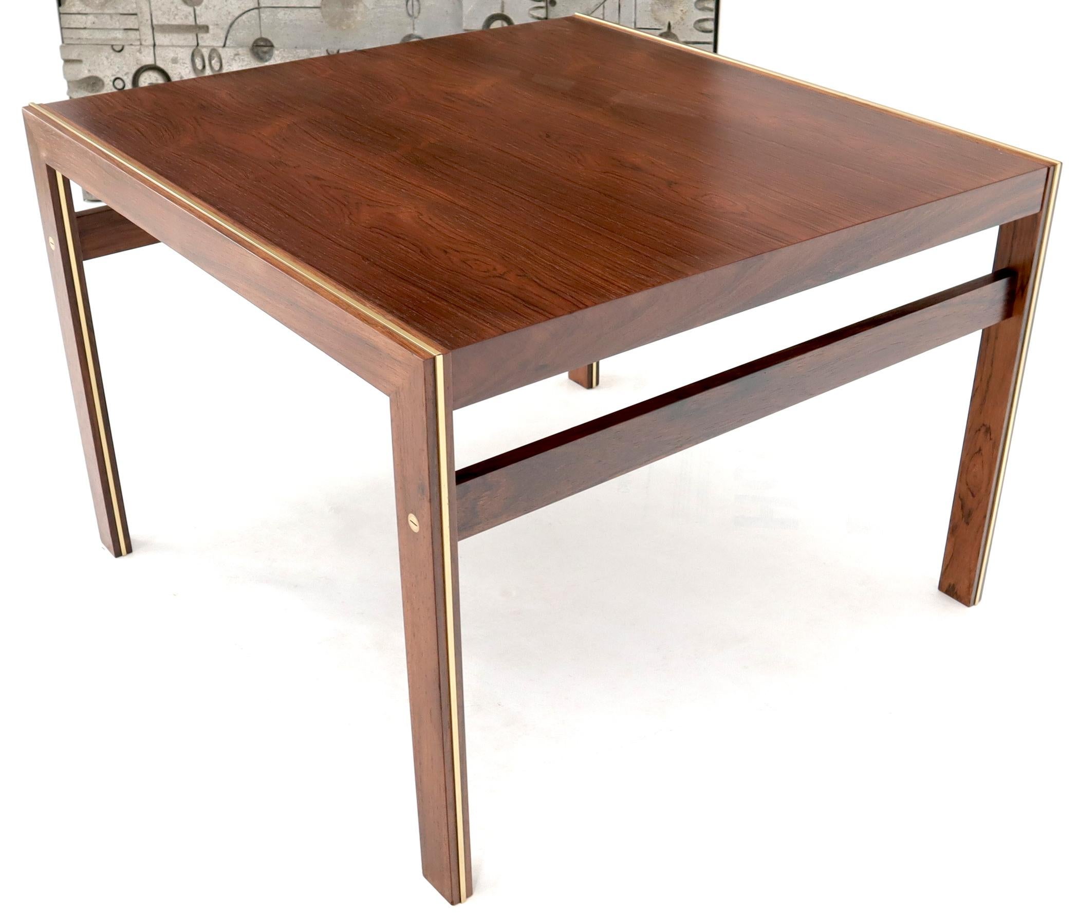 Silkeborg CFC Square Rosewood Side Table with Brass Inlay For Sale 3