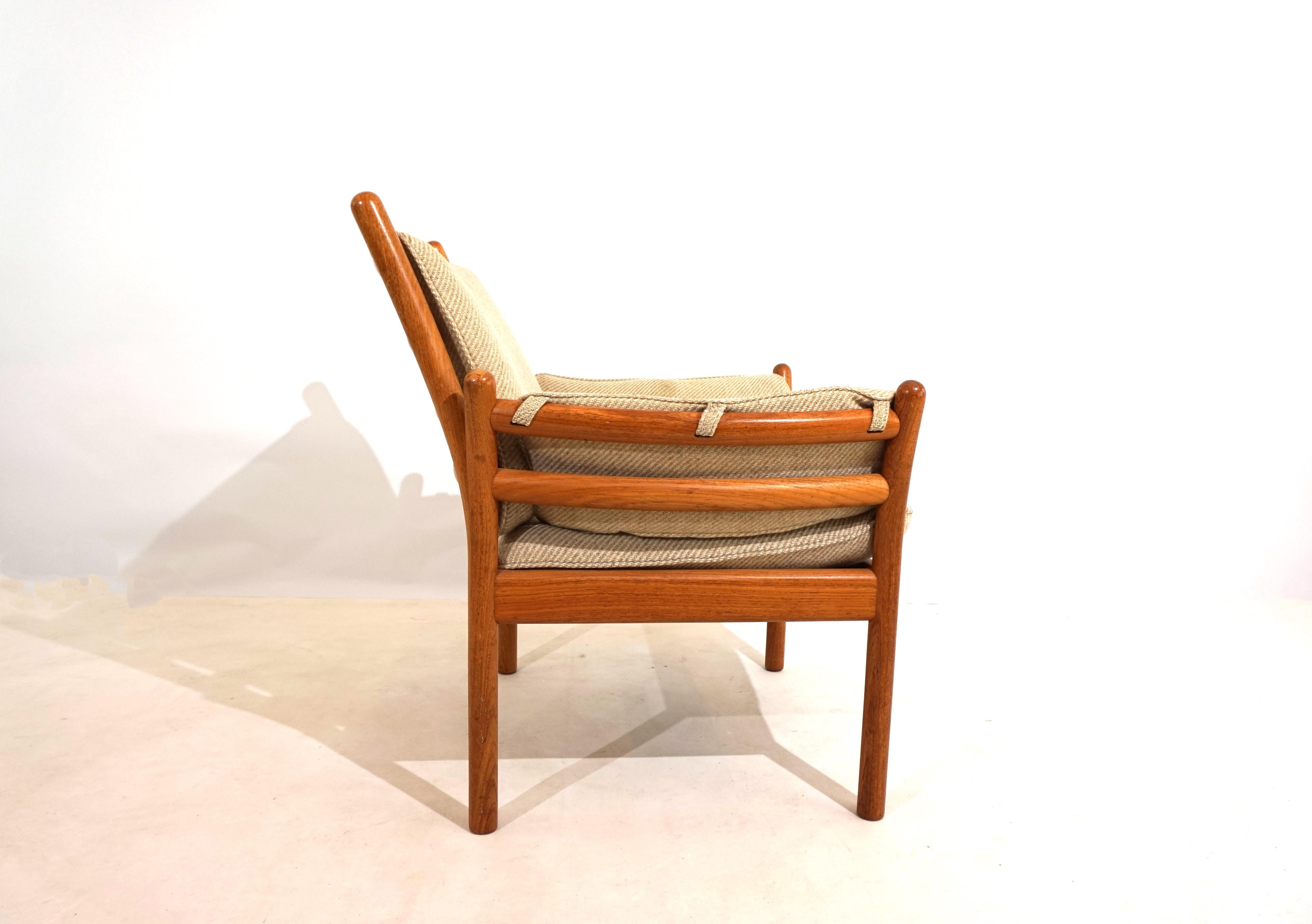 Mid-20th Century Silkeborg Genius teak armchair by Illum Wikkelso For Sale