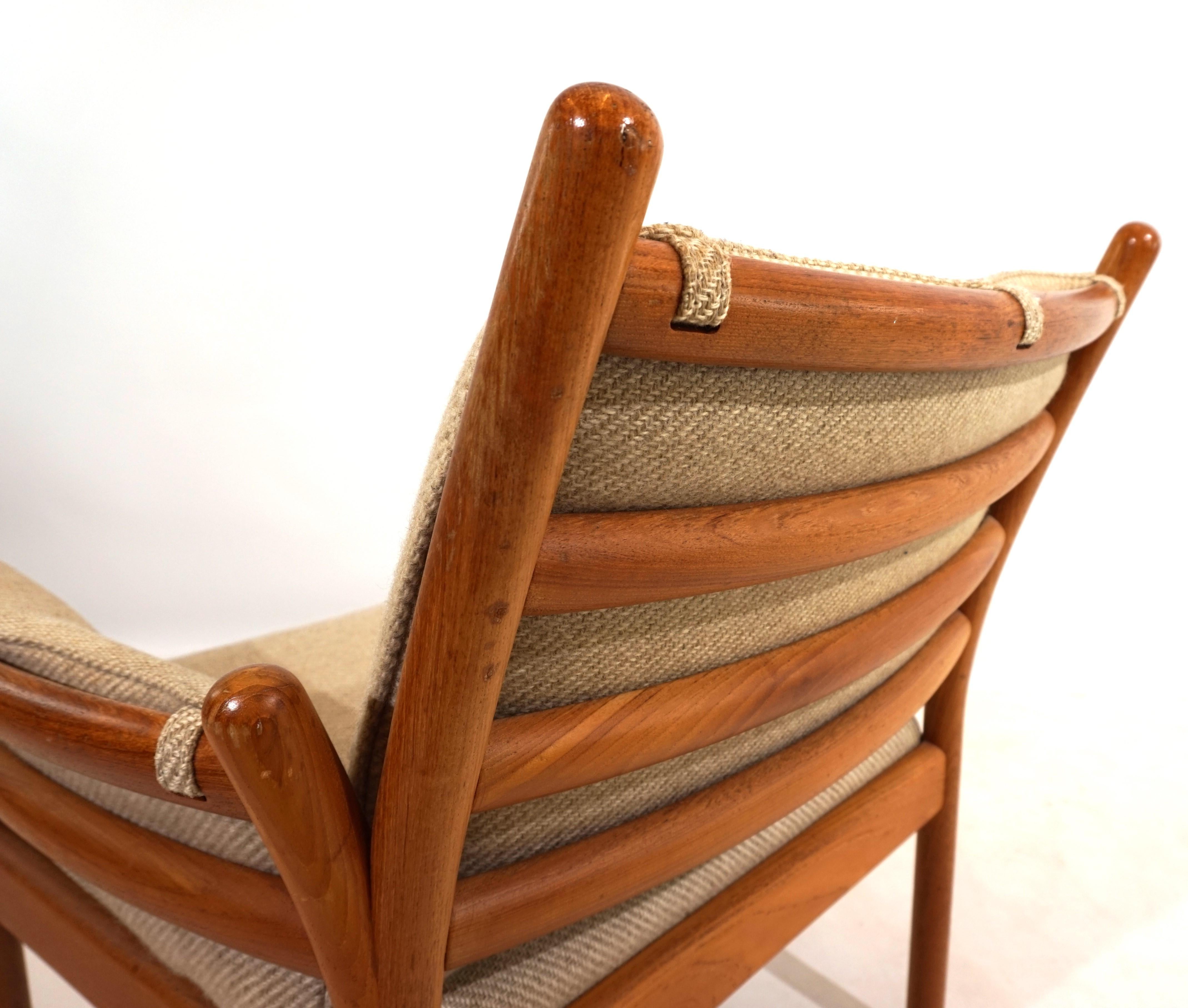 Silkeborg Genius teak armchair by Illum Wikkelso For Sale 2