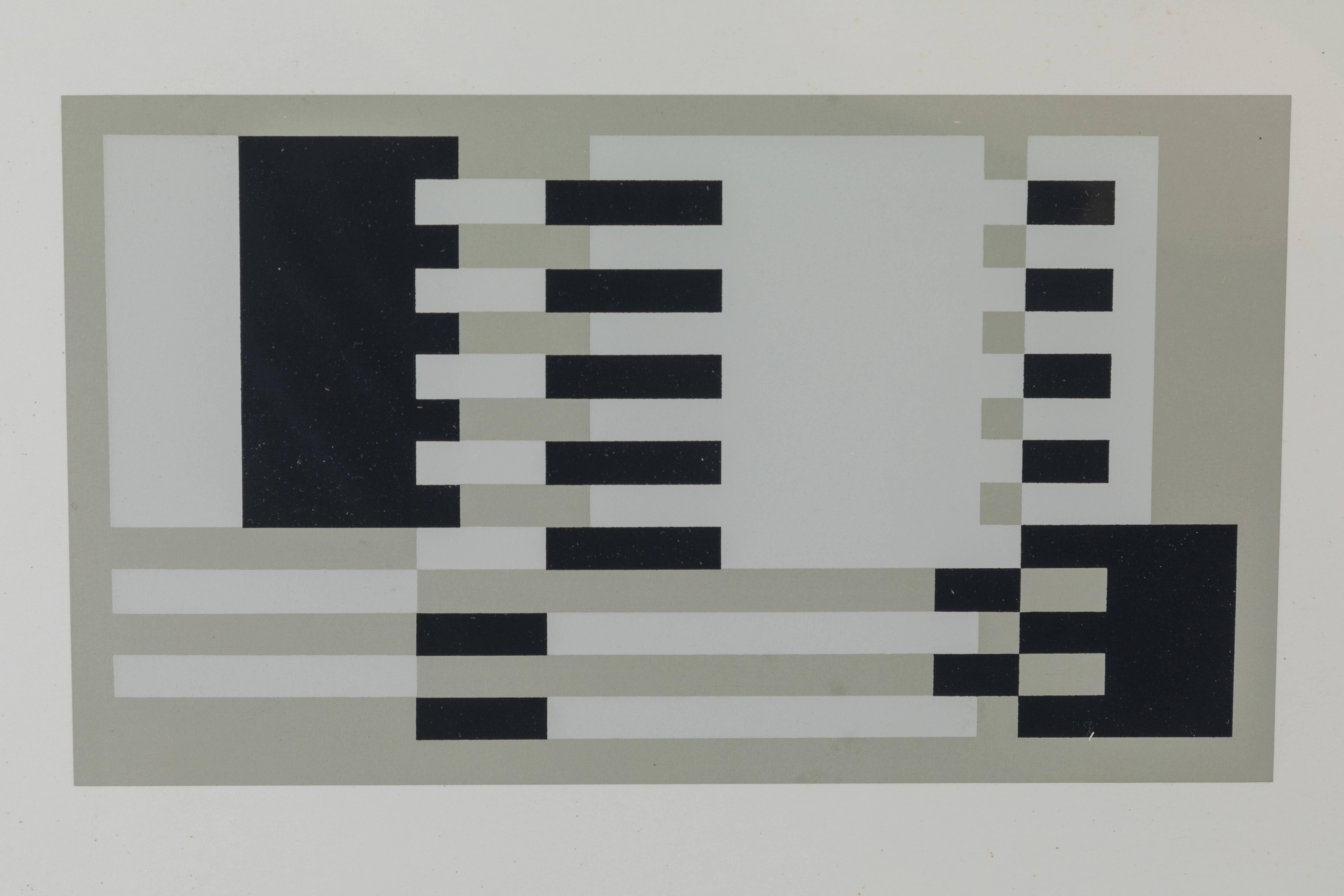 Silkscreen print from formulation articulation by Josef Albers.