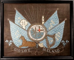 Silkwork of Irish Interest-Erin Go Bragh: Patriotic Irish Silkwork Panel