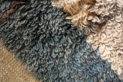 Seidiger Angora-Teppich in Karamellbraun mit offenem Feld Tülü, Türkei