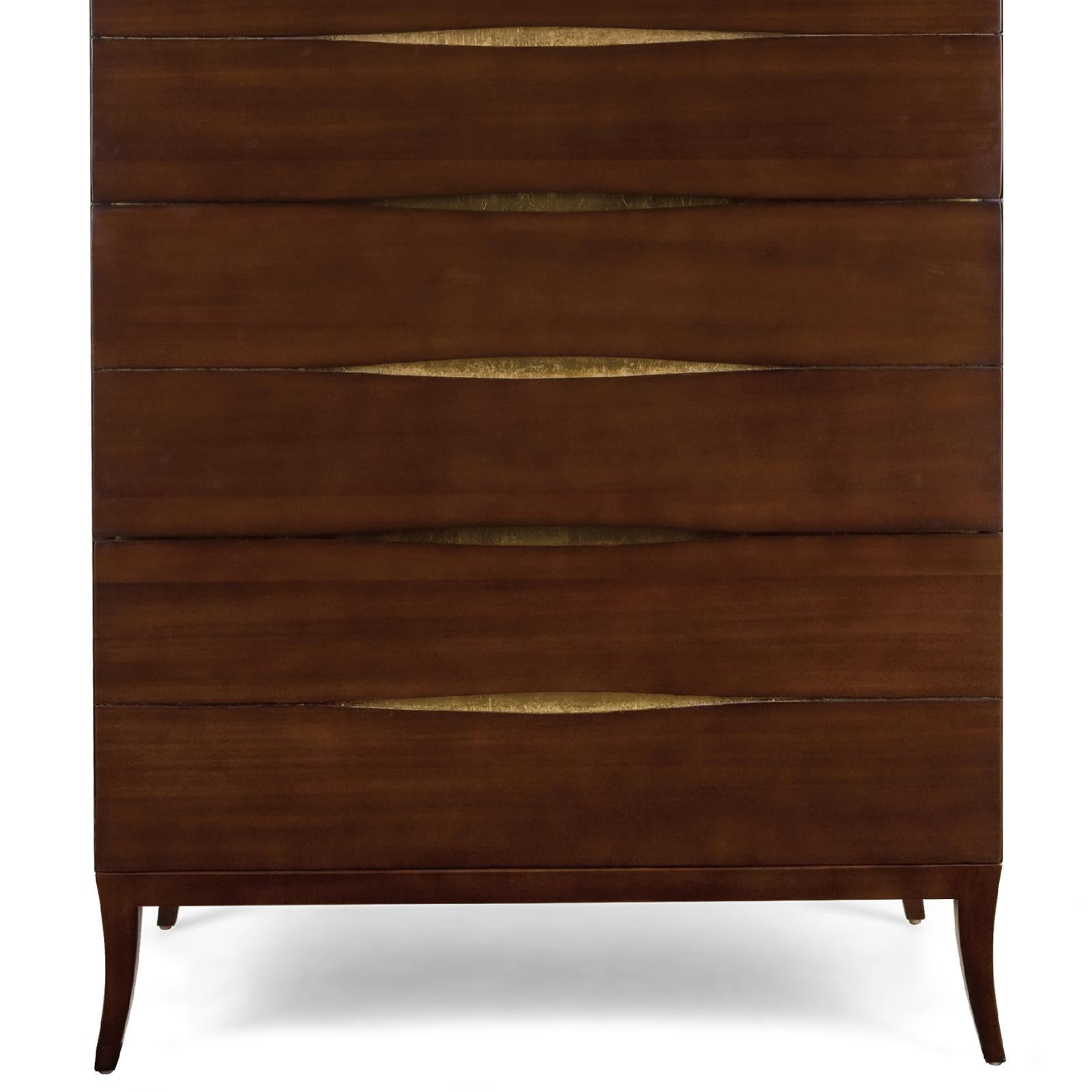 Silky Chest of Drawers in Solid Mahogany Wood In Excellent Condition In Paris, FR