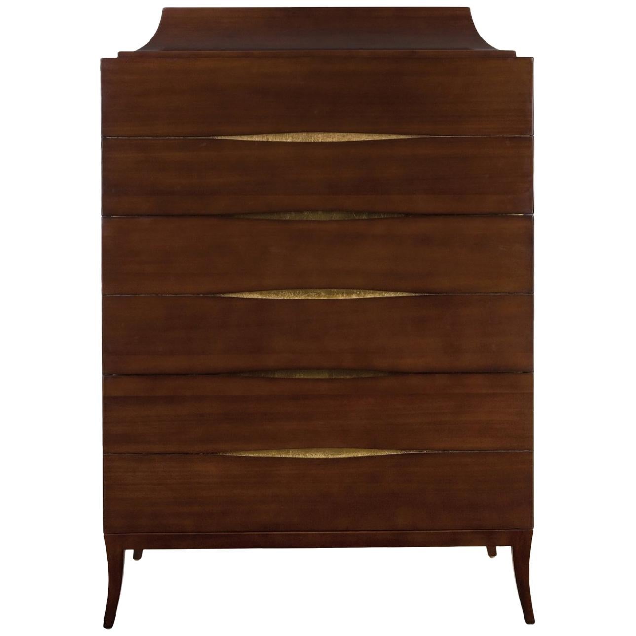 Silky Chest of Drawers in Solid Mahogany Wood