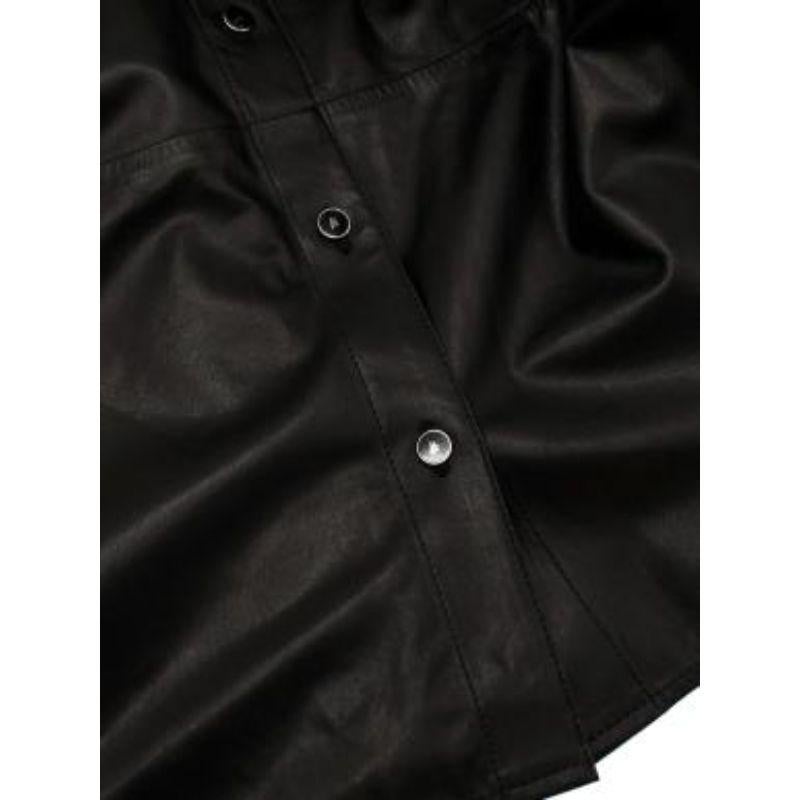 Silky Nappa Lambskin Leather Shirt For Sale 2