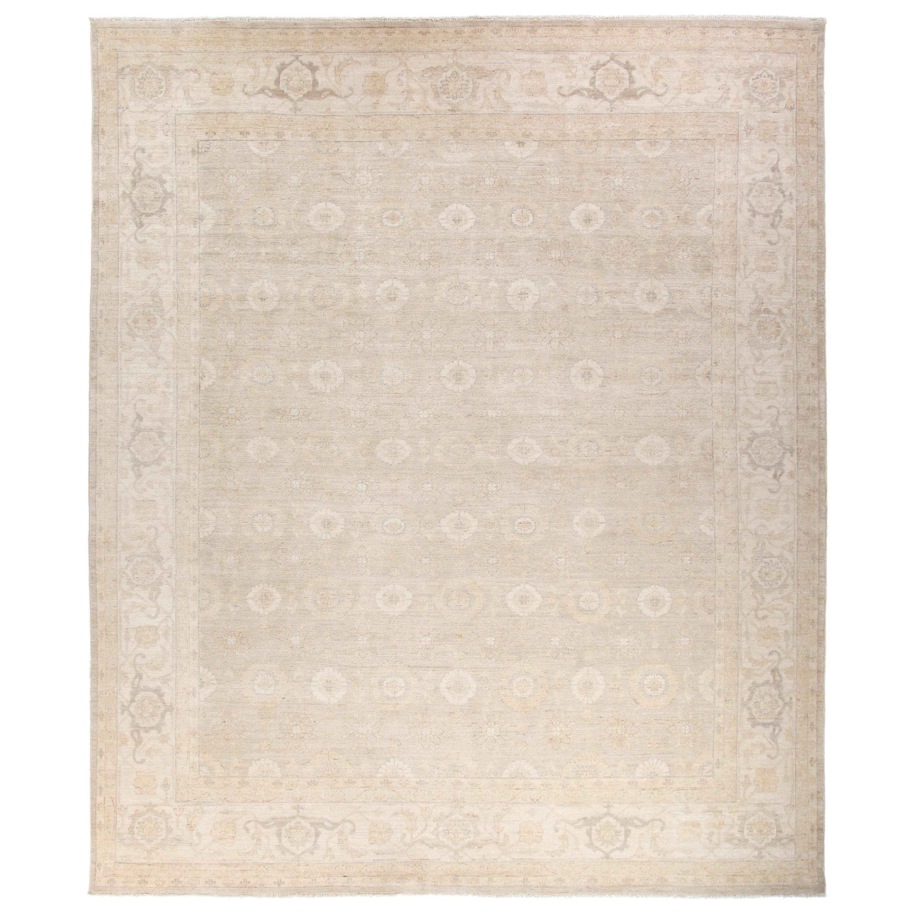Silky Oushak, Hand Knotted Area Rug