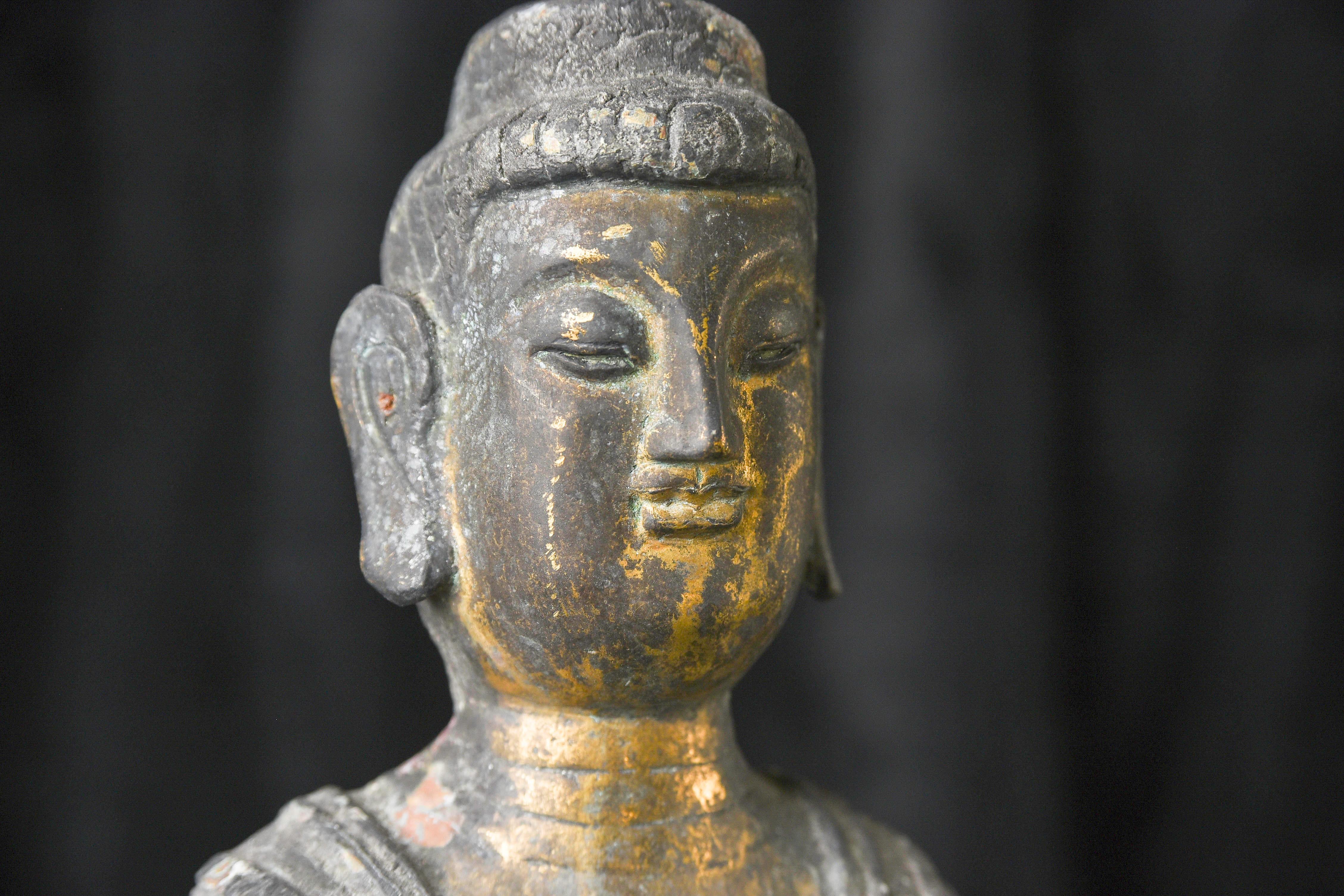  Korean Bronze Buddha- Large and very special early Buddha. Good Age For Sale 6