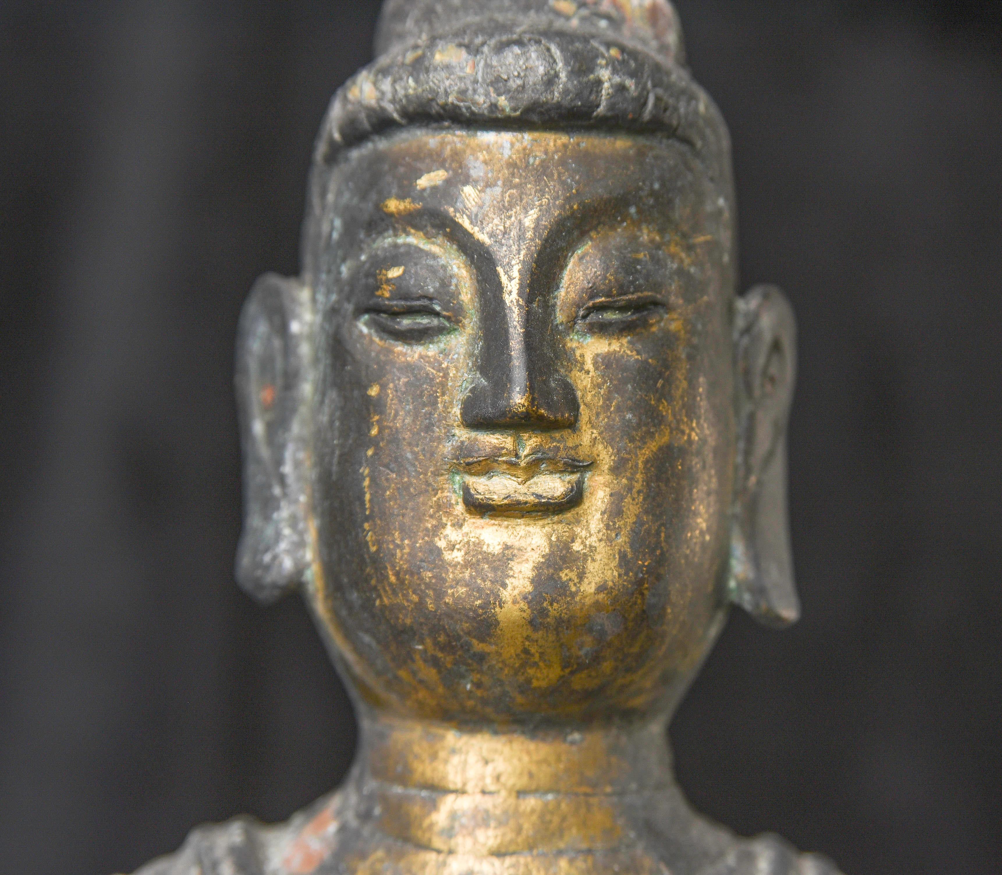  Korean Bronze Buddha- Large and very special early Buddha. Good Age For Sale 7