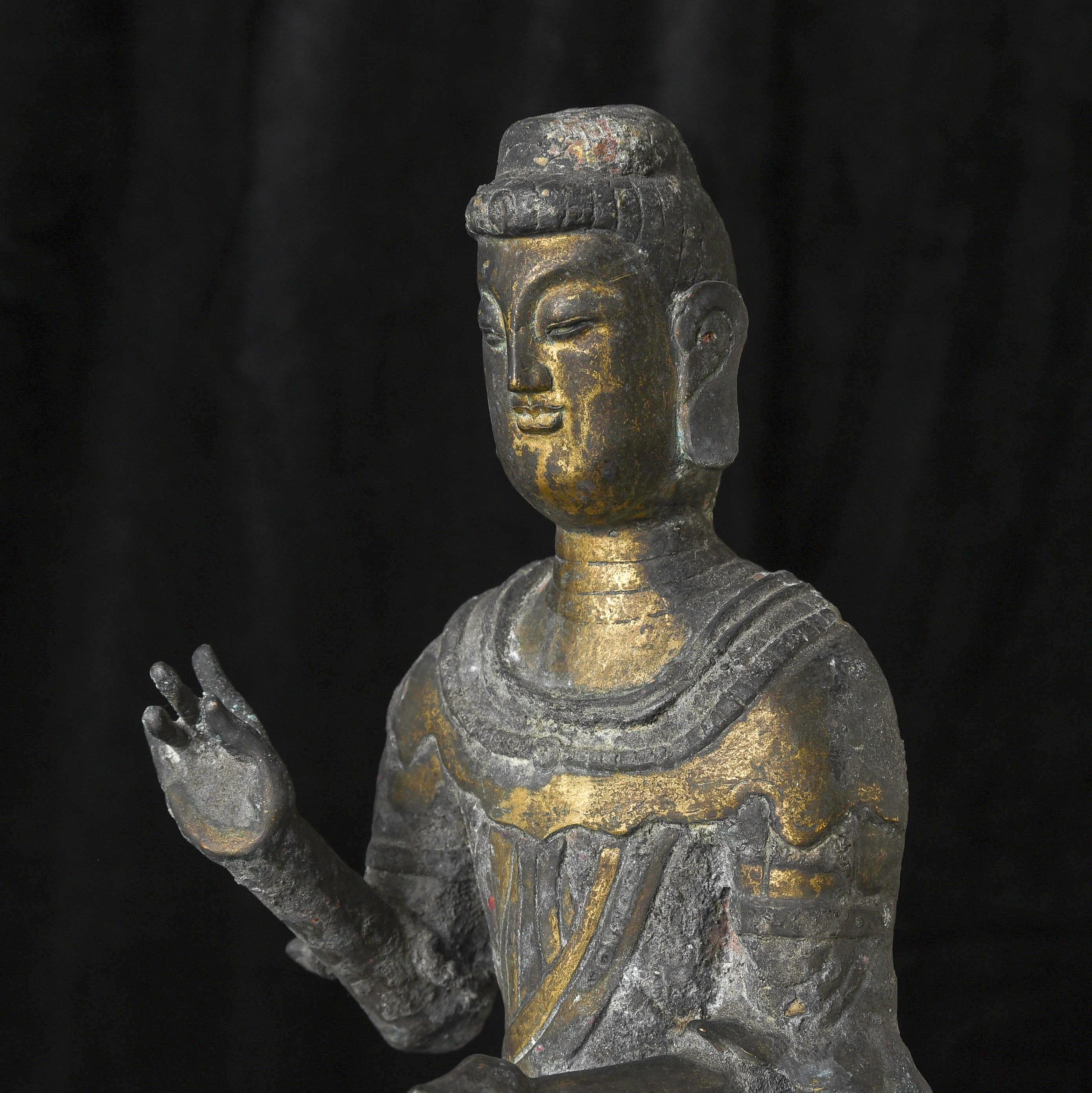  Korean Bronze Buddha- Large and very special early Buddha. Good Age For Sale 12