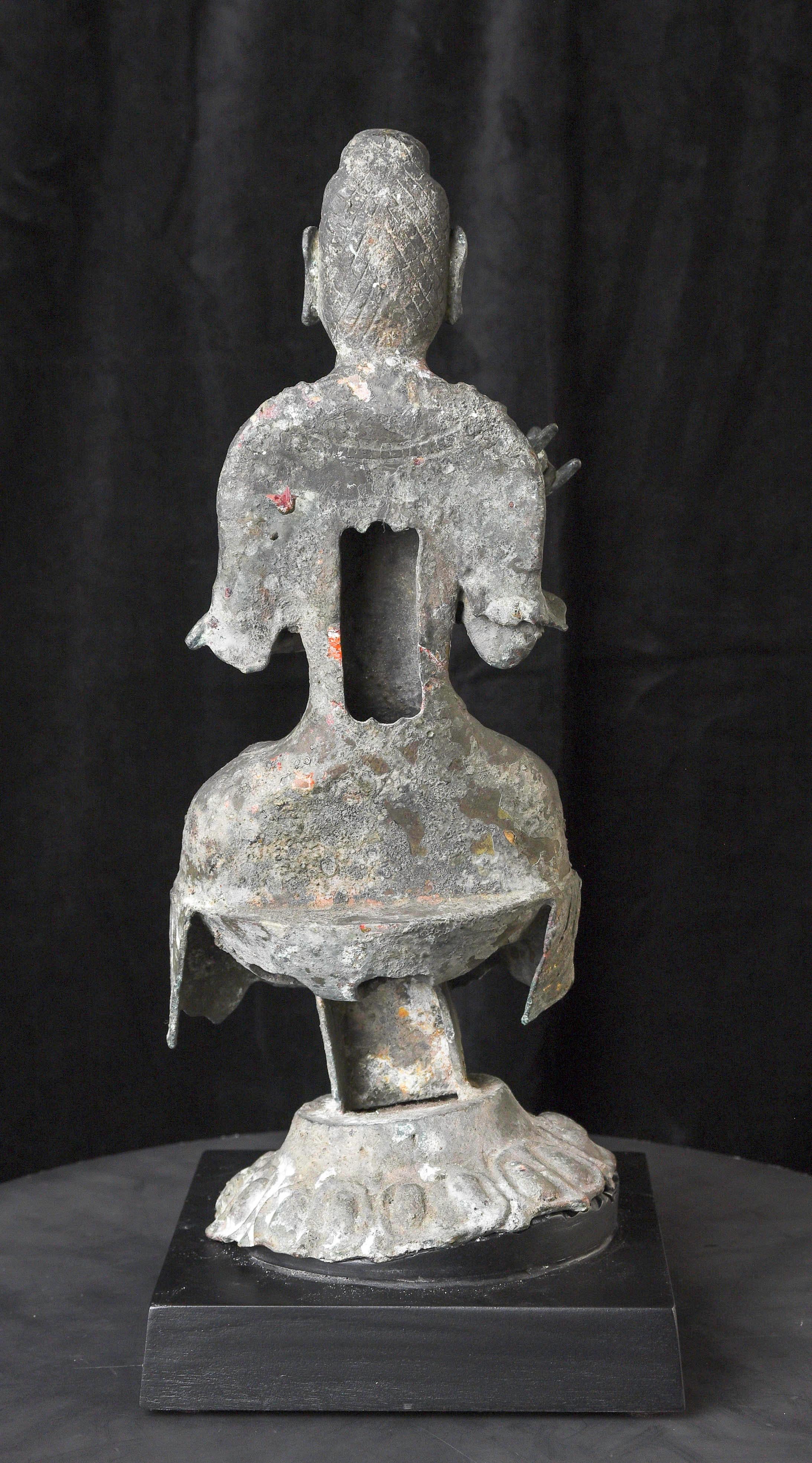 18th Century and Earlier  Korean Bronze Buddha- Large and very special early Buddha. Good Age For Sale