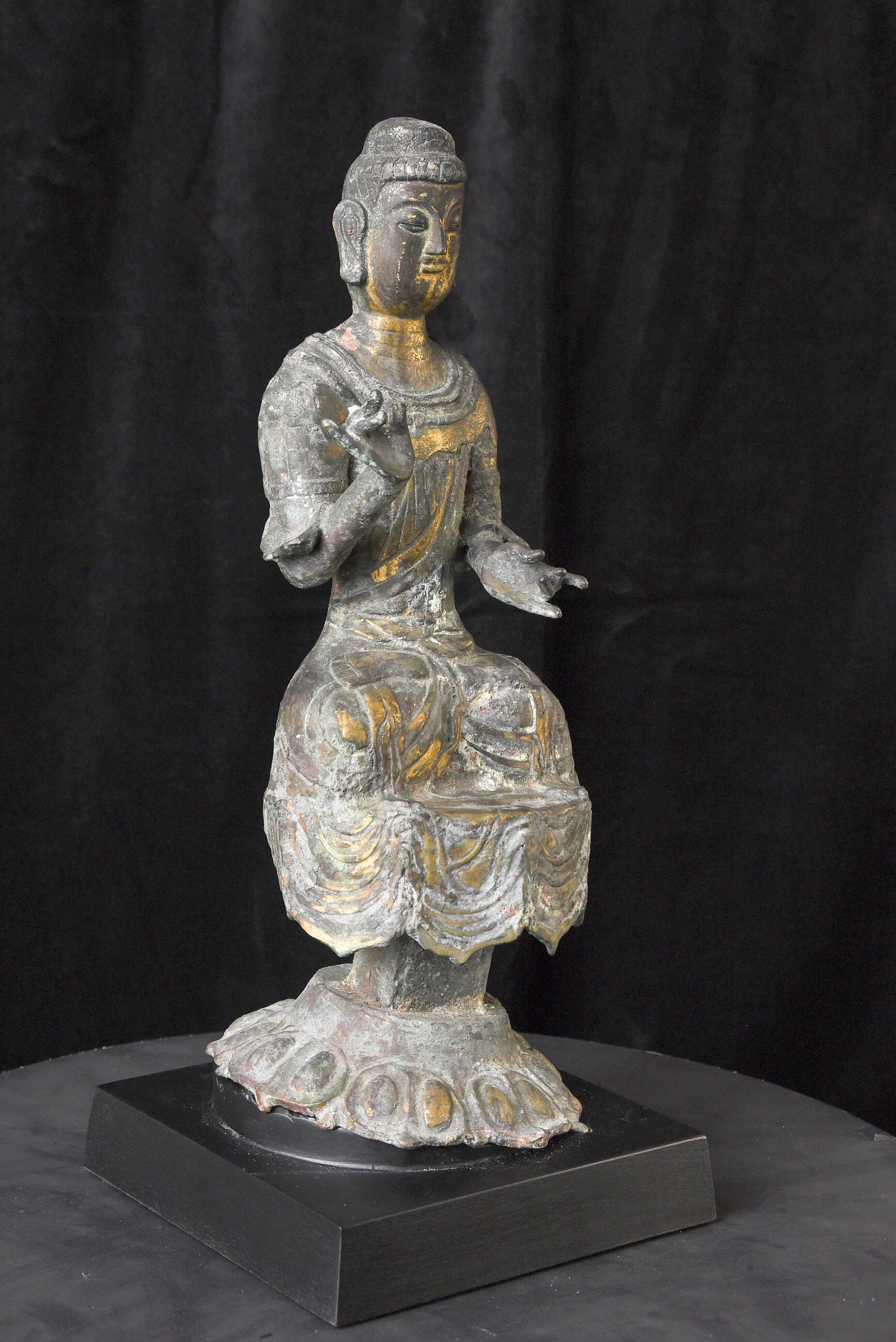  Korean Bronze Buddha- Large and very special early Buddha. Good Age For Sale 2