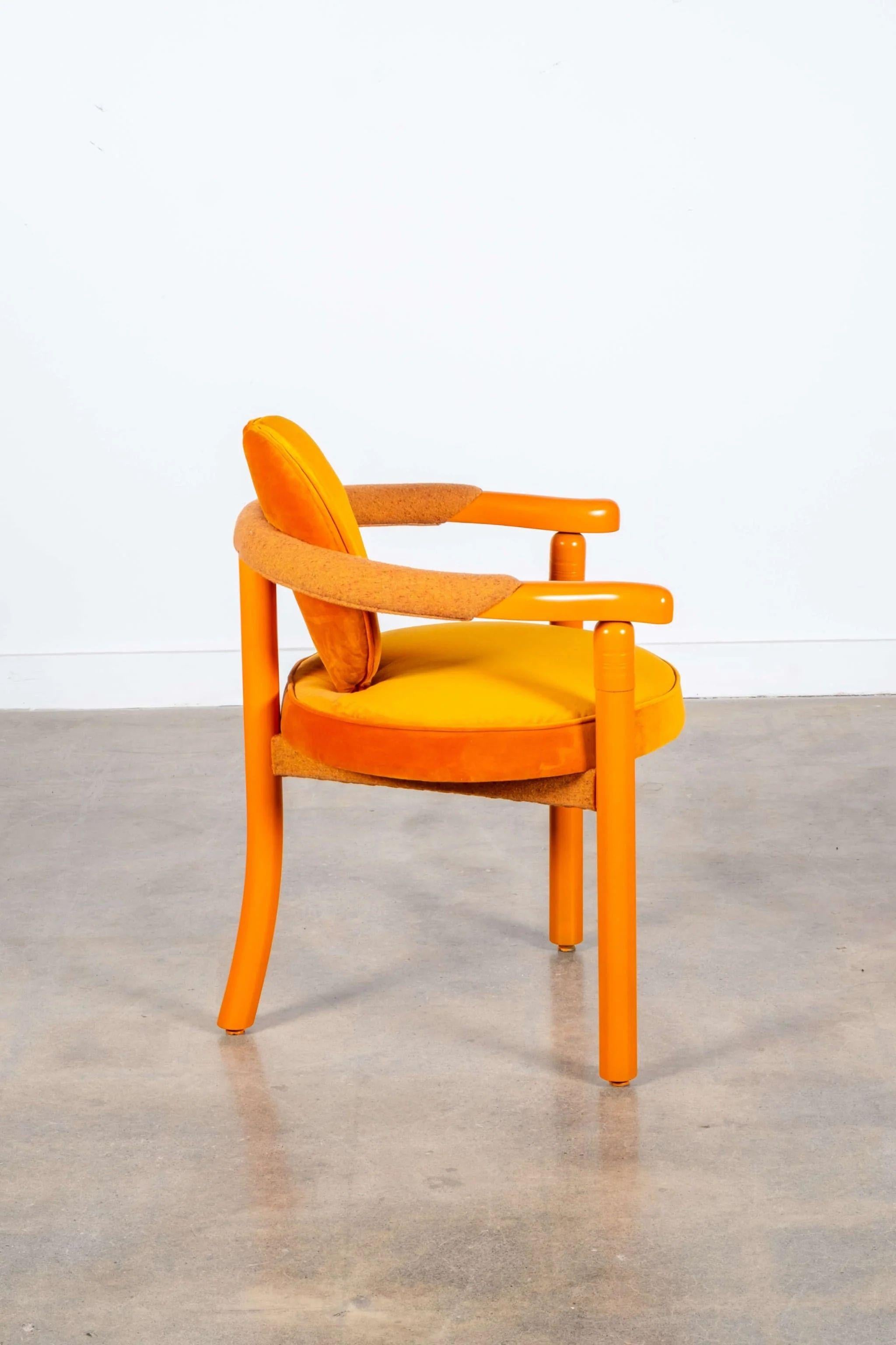 Late 20th Century Silla Italiana, Orange For Sale