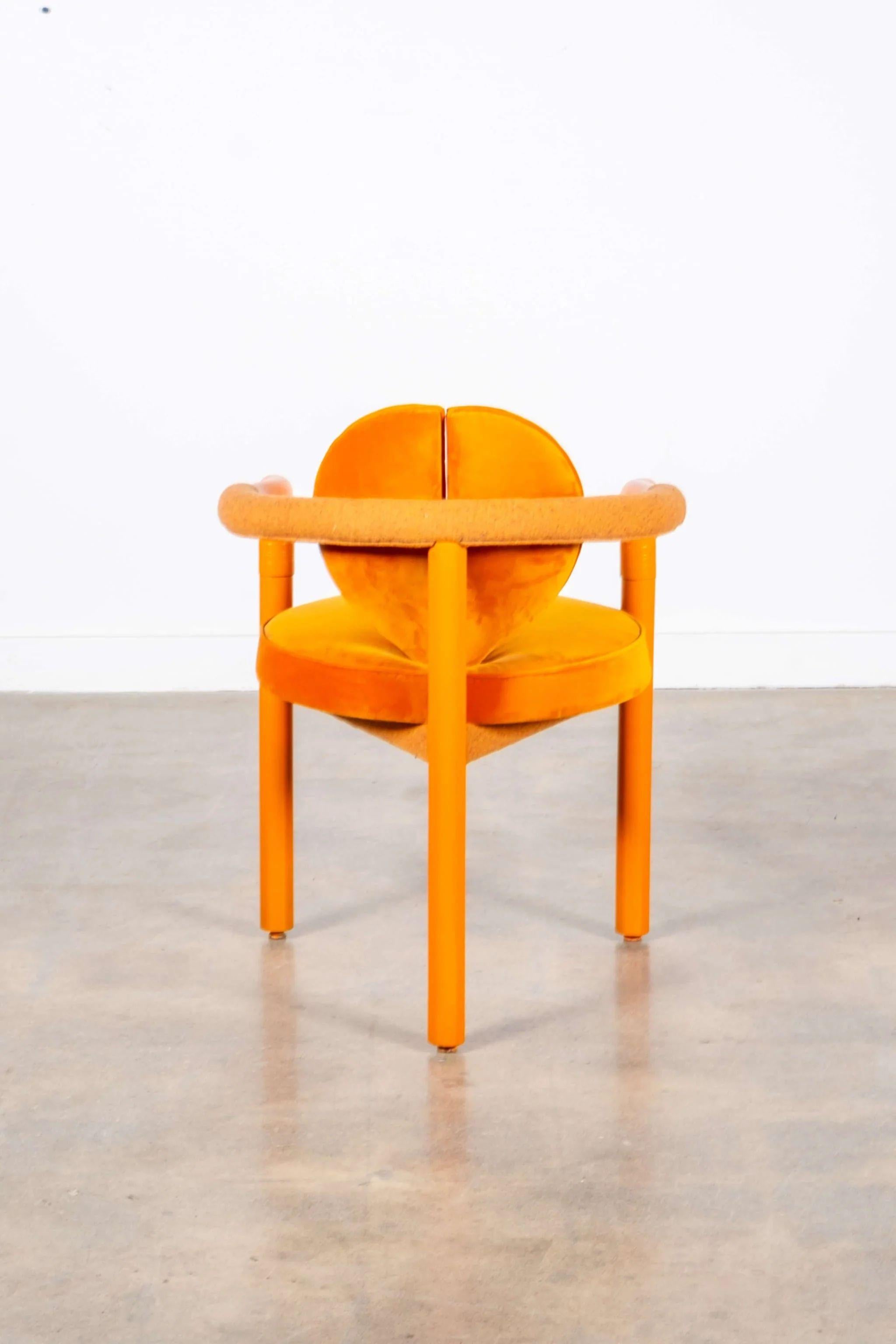 Fabric Silla Italiana, Orange For Sale