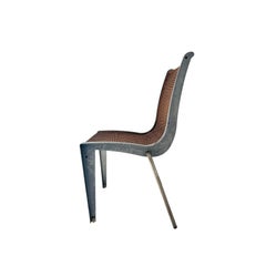 Silla prototipo en metal y mimbre por Alfredo Arribas - Años 80