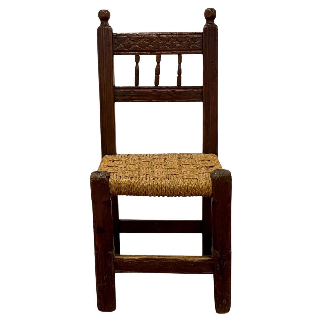 Silla rústica española en vente