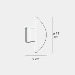 SILLABA - Large Ceiling/Wall Lamp - Frosted Glass Shade by Fontana Arte