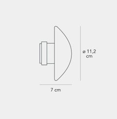 SILLABA - Medium Ceiling/Wall Lamp - Frosted Glass Shade by Fontana Arte