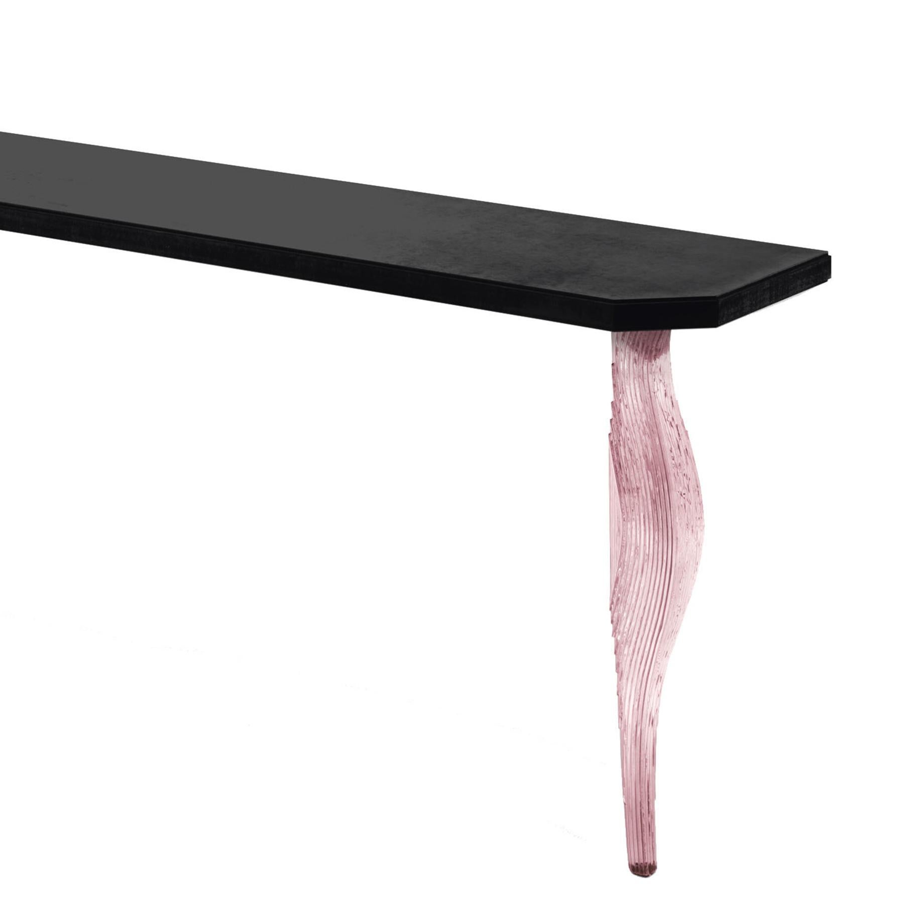Italian Sillage Rose Wall Console Table