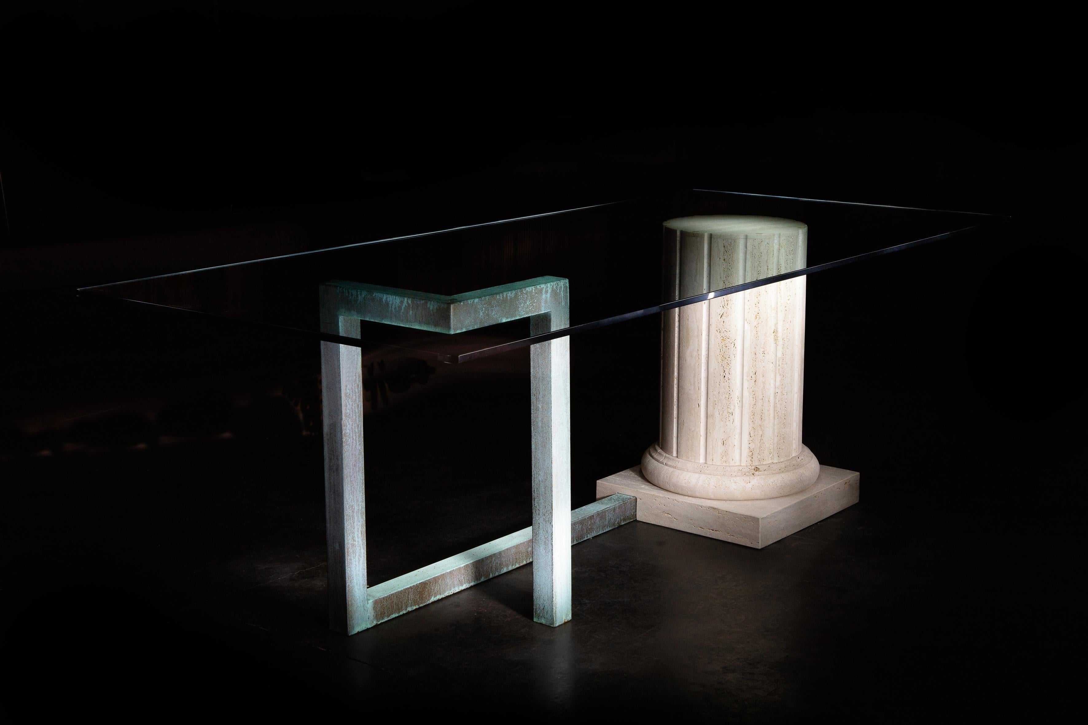 Fait main SILLAR Dining Table contemporaine en marbre Oxid Cooper Joaquín Moll Meddel en stock en vente