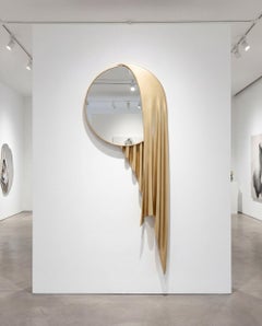 Sillentium Mirror Sculptural Panel Satin Gold 1 of 15