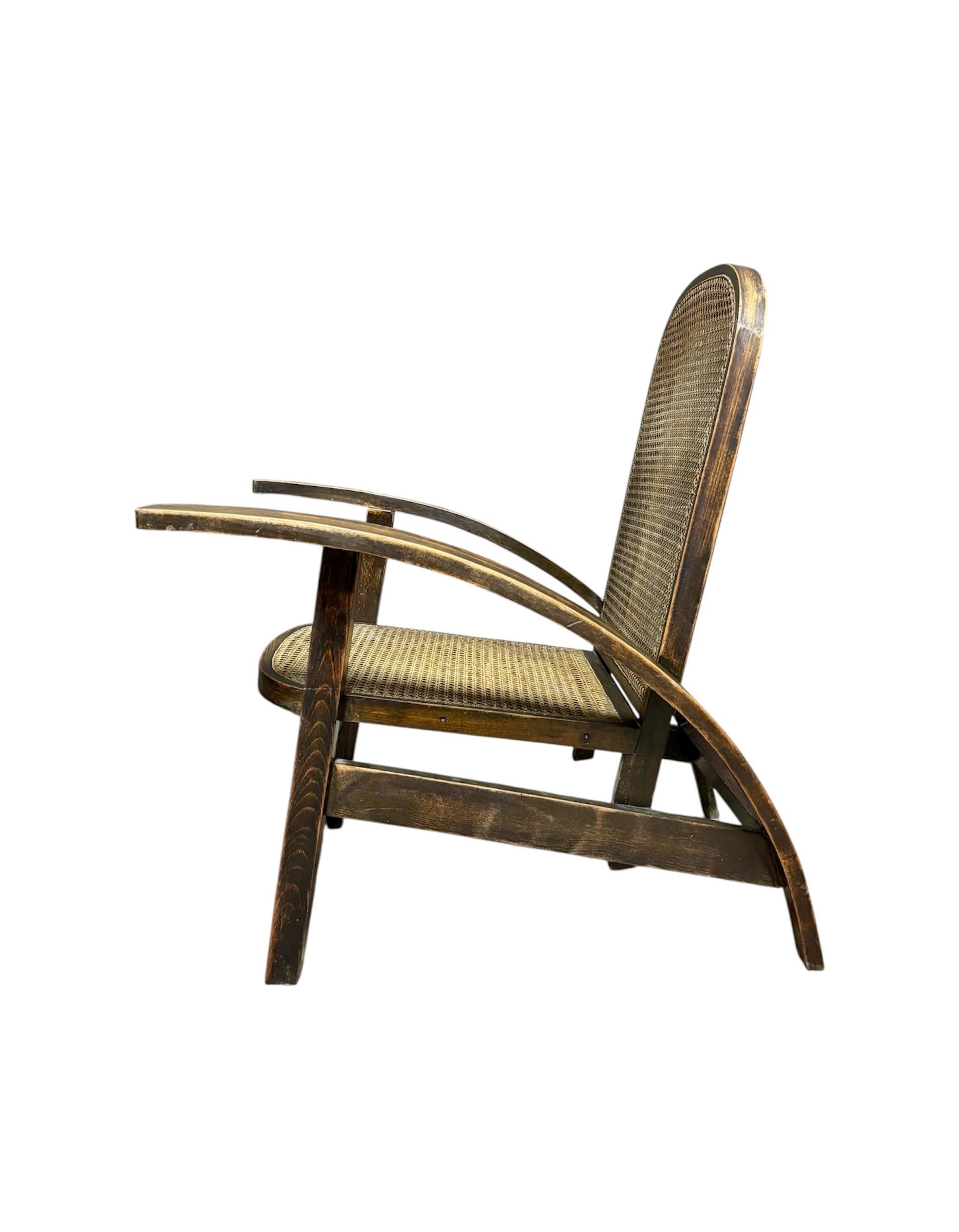 Rattan Sillón francés Art Nouveau For Sale