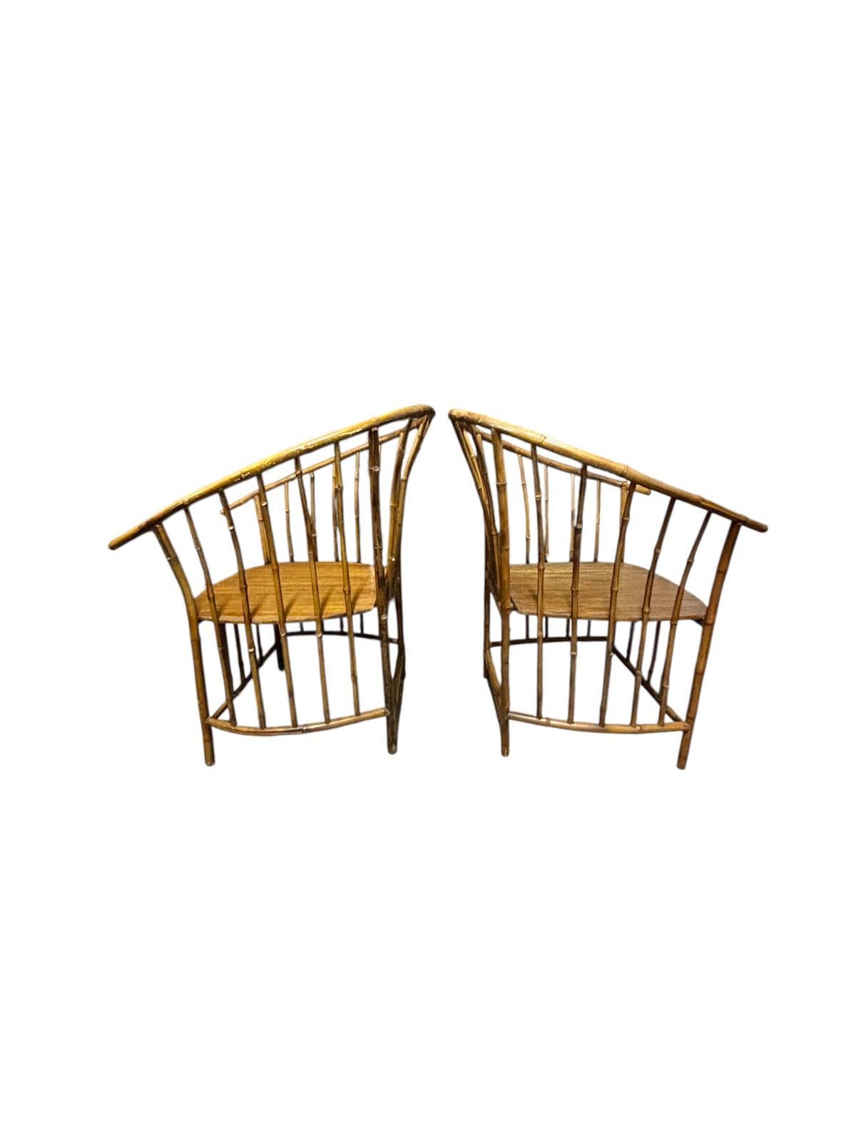 Sillones italianos de Bambú en venta 4