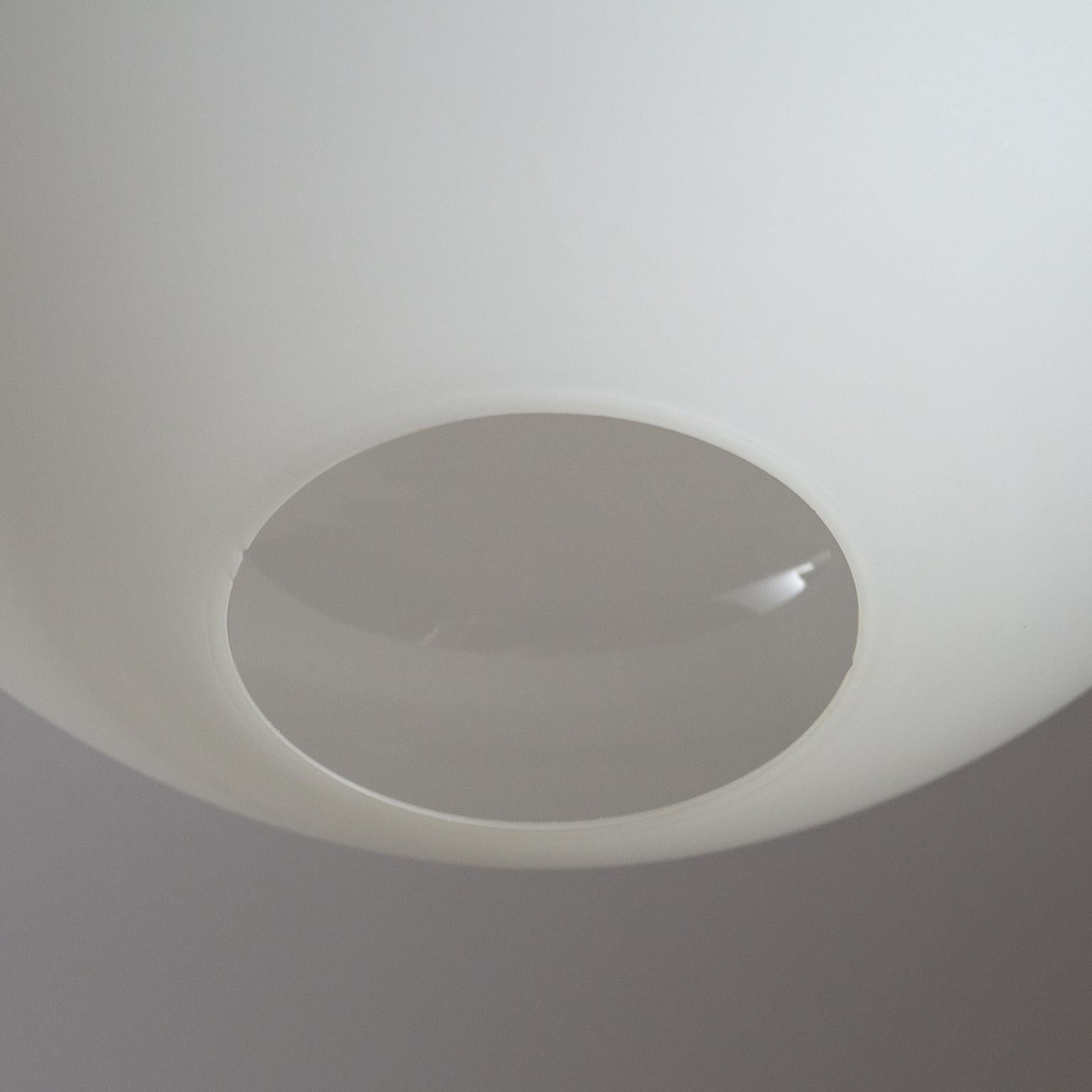 Stilnovo Flush Mount, 1950s, Satin Glass and Brass 6