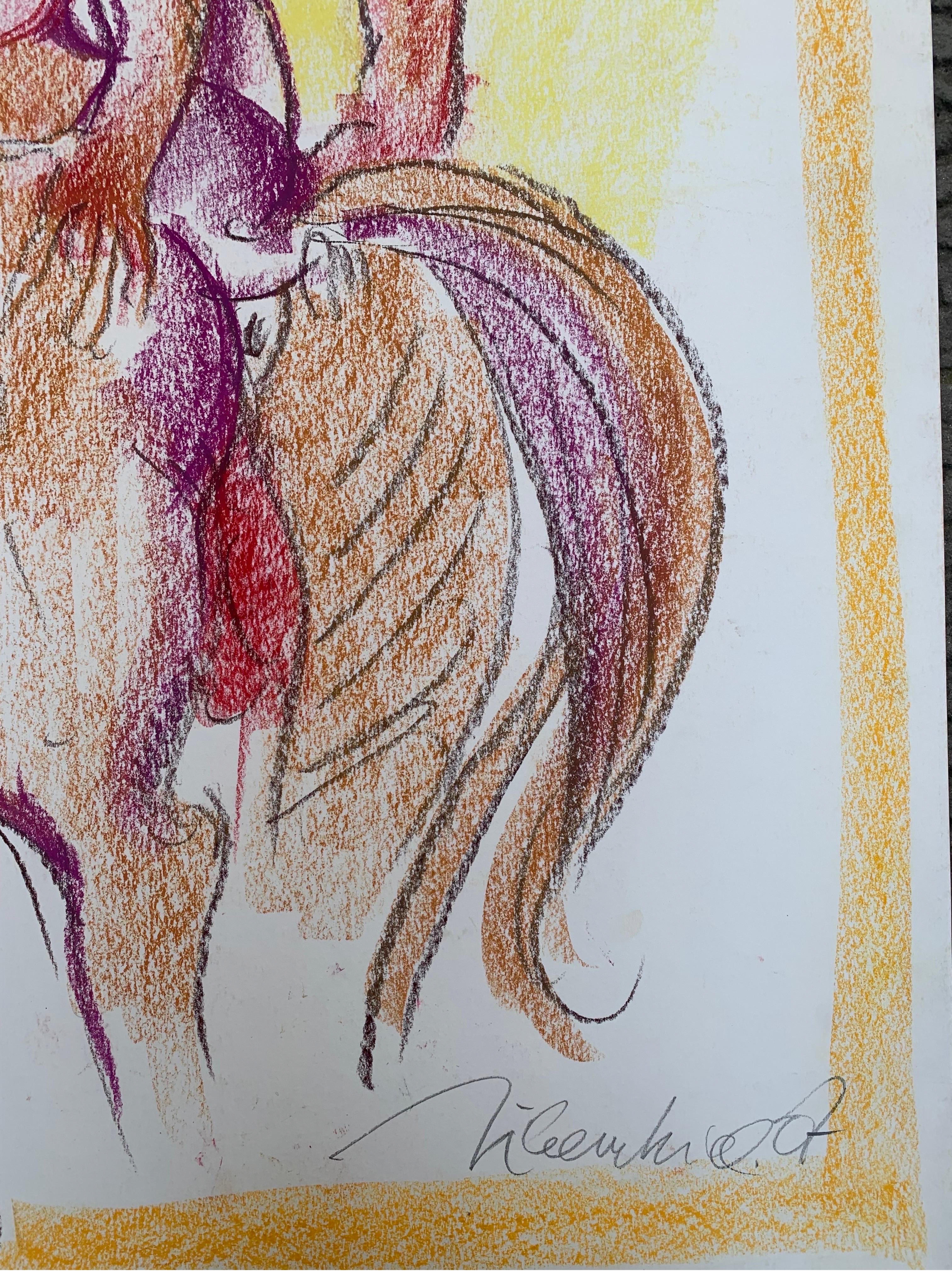 Achille chevauchant le cheval du Centaure Chiron de Marco Silombria. Signé par l'artiste.  en vente 8