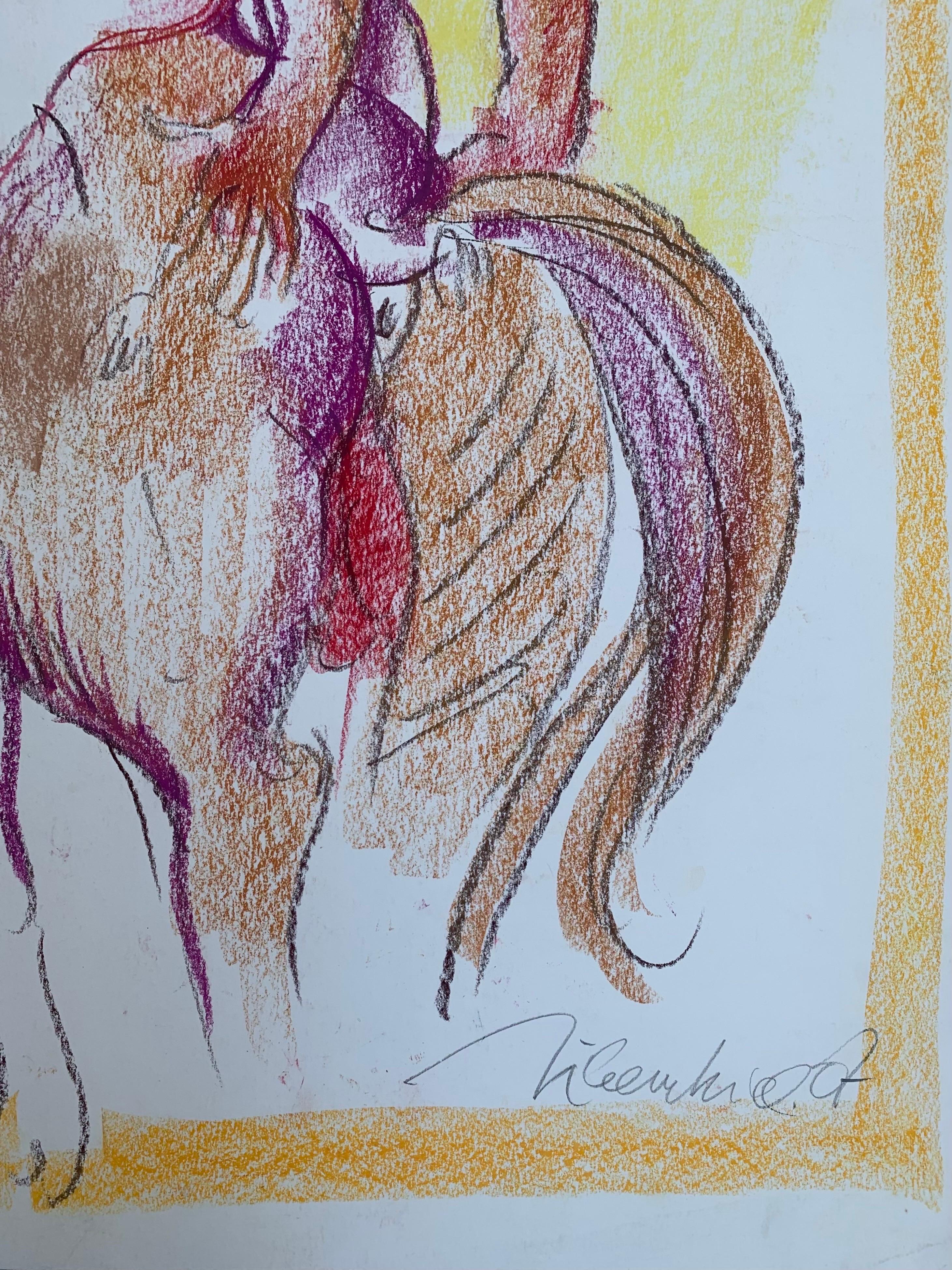 Achille chevauchant le cheval du Centaure Chiron de Marco Silombria. Signé par l'artiste.  en vente 2