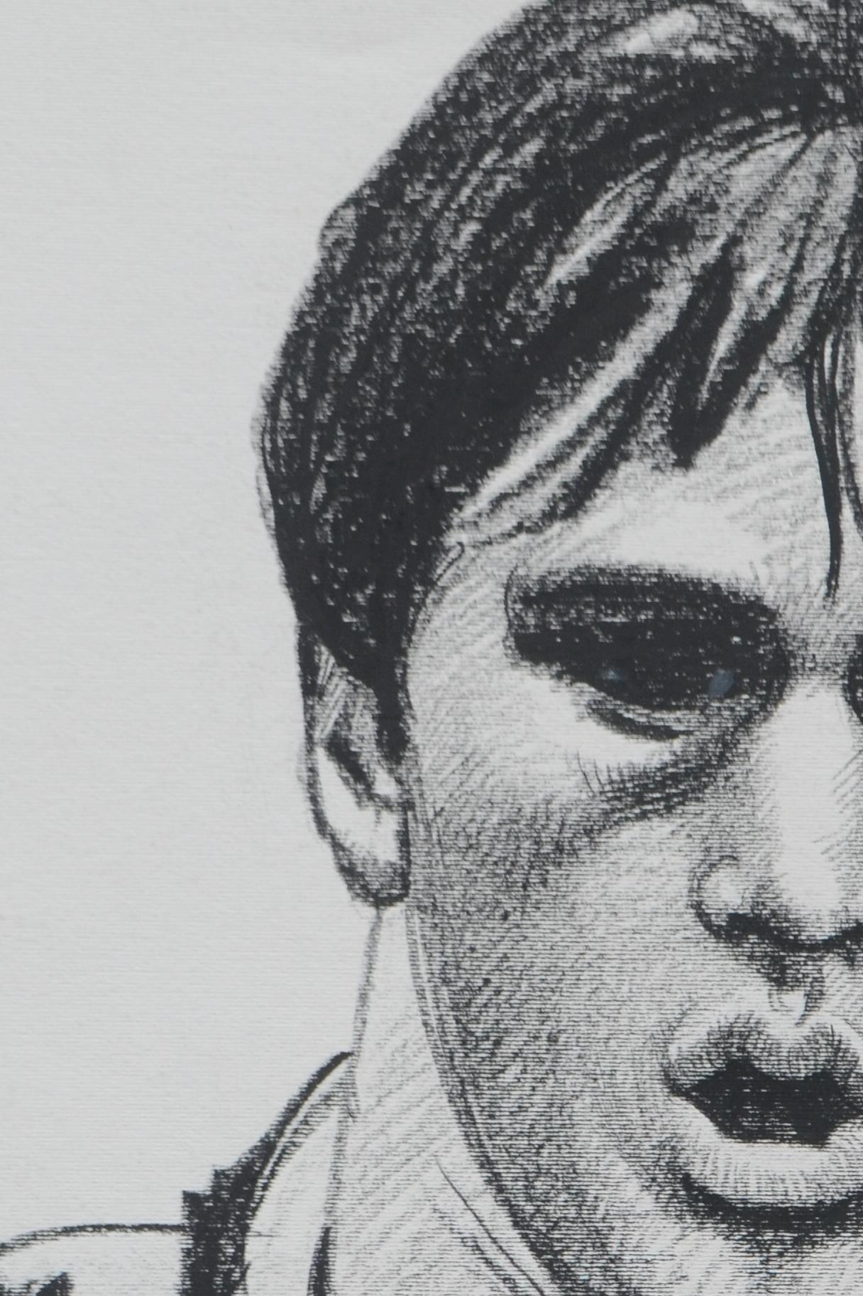 Alessio Tacchinardi - Joven talento de la Juventus, Liga de Campeones de la UEFA 1995-96 - Painting Posmoderno de Silombria Marco
