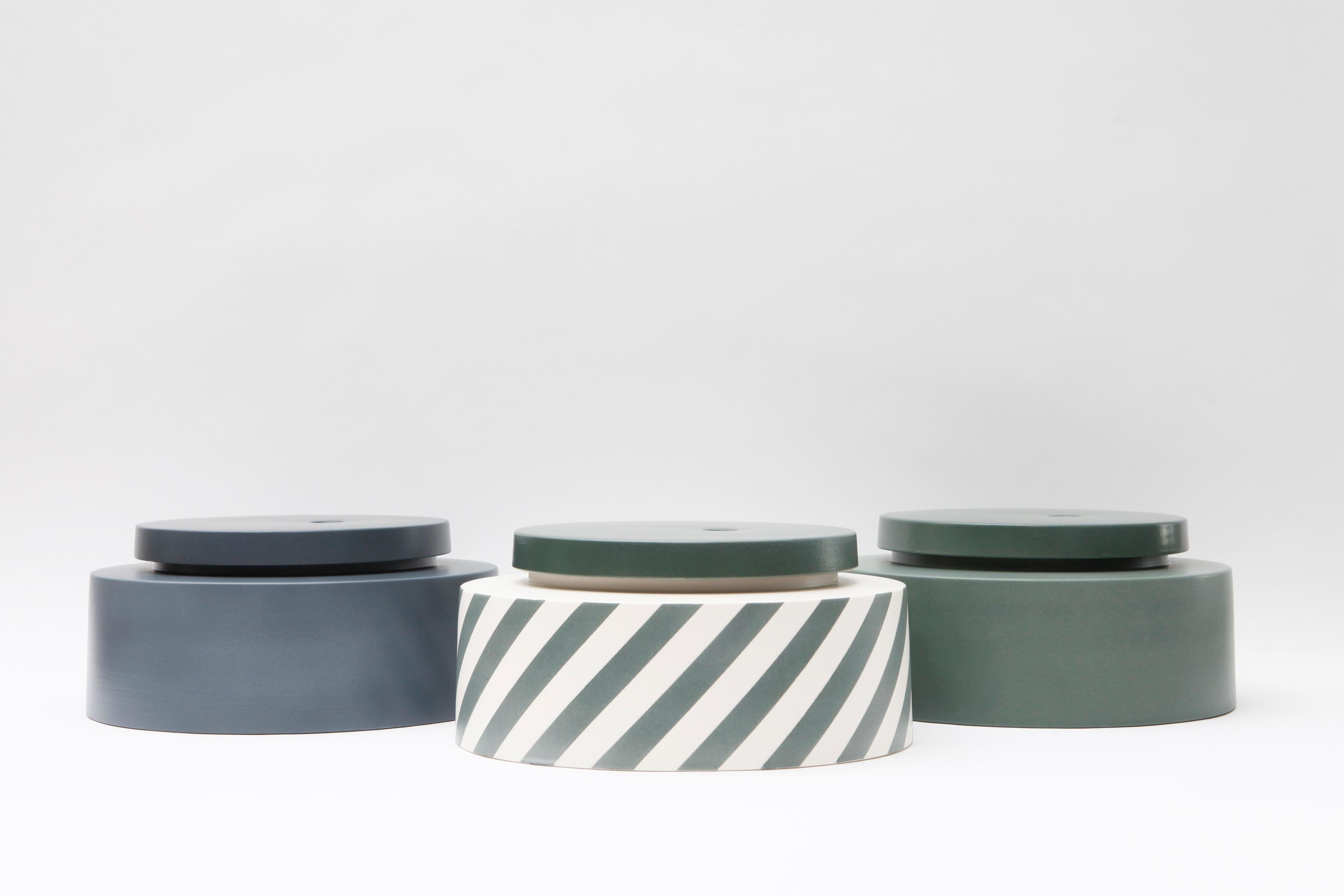 Other Silos Green and Stripes by Simona Cardinetti, Handmade in Italy For Sale