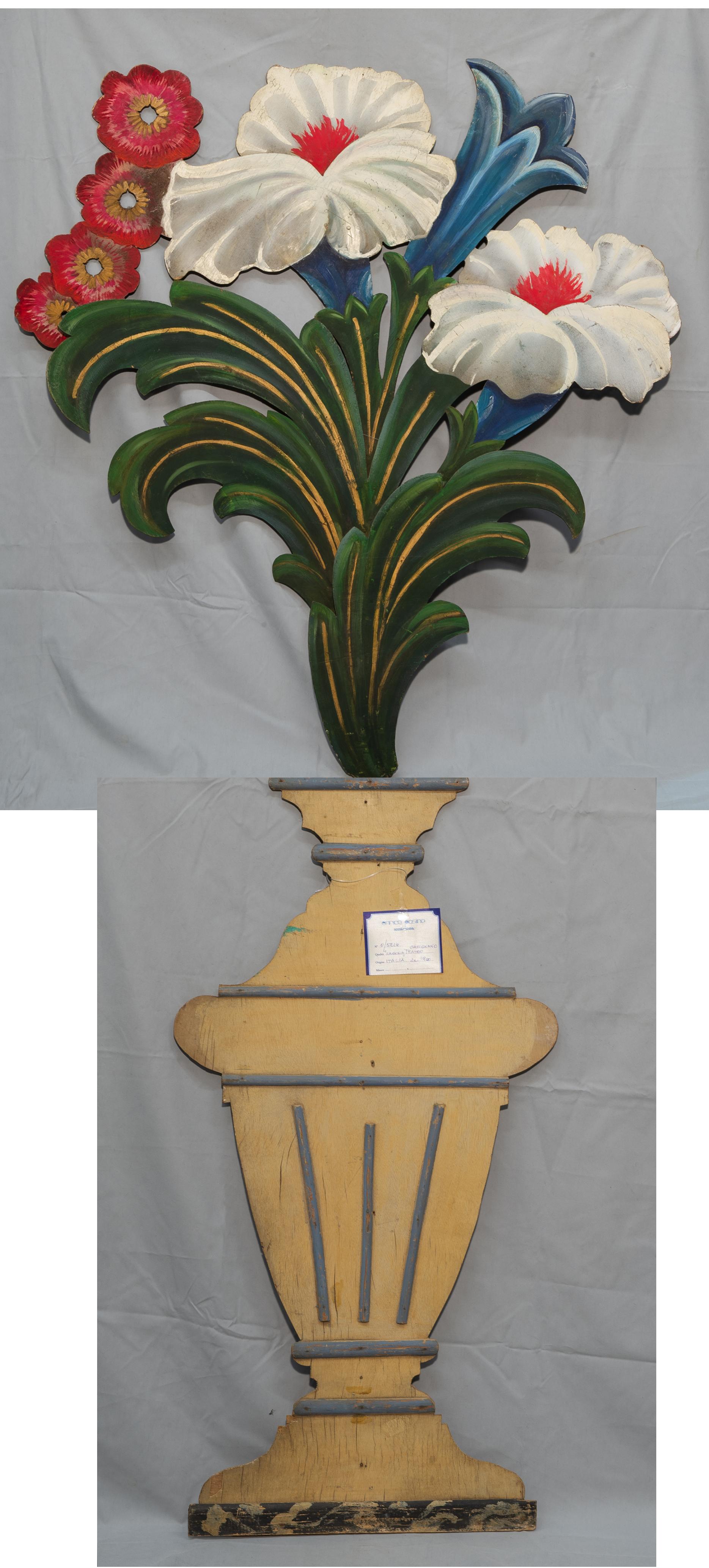 Other Plywood Shape of Vases with Flowers - Movie Theater - For Sale