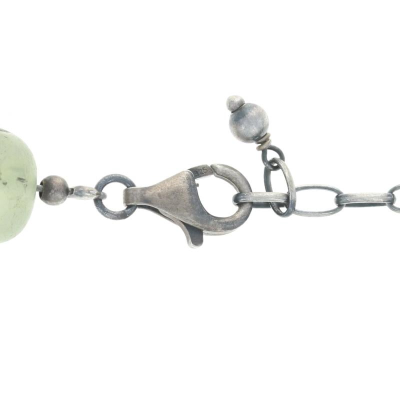 Silpada Collier d'affirmation en préhnite verte martelé en argent sterling, rétiré N1806 Pour femmes en vente