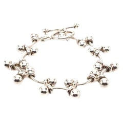 Silpada Sterling Silver Bar Bead Link Bracelet # 17530