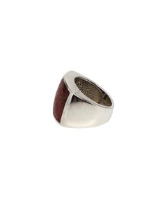 Silpada Sterling Silver Coral Ring Size 8 #17526