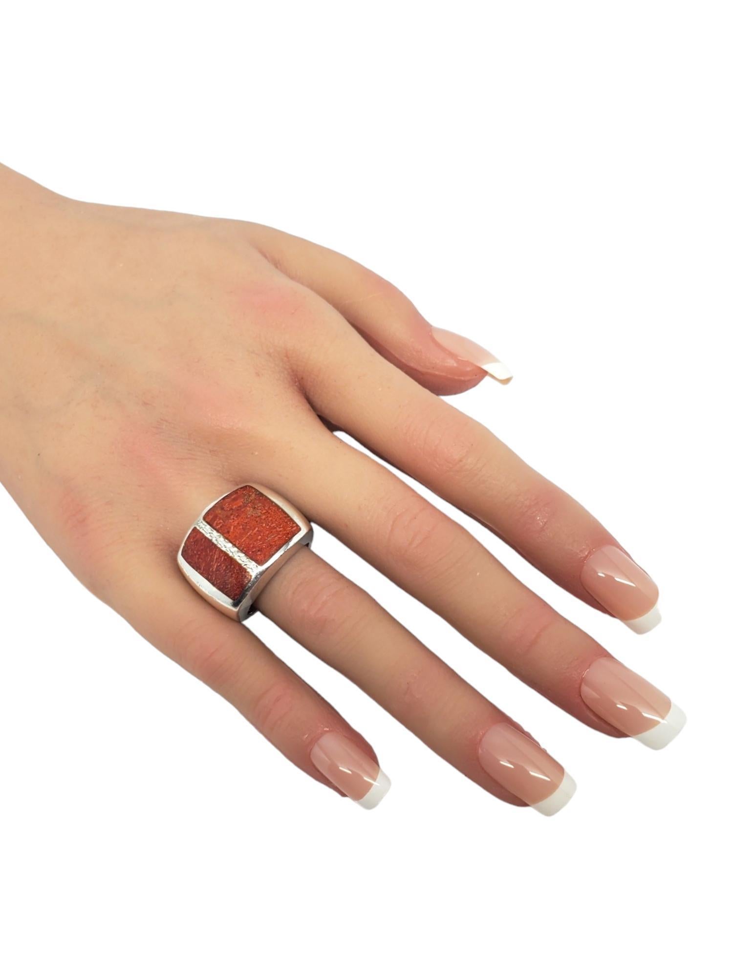 Anello di corallo in argento sterling Silpada misura 8 #17526 in vendita 1